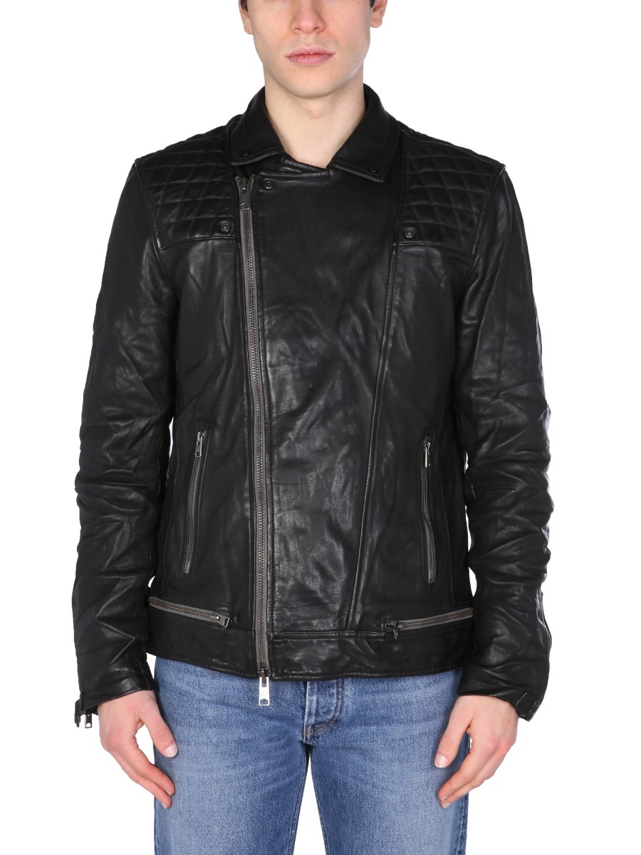 All saints kushiro leather jacket best sale