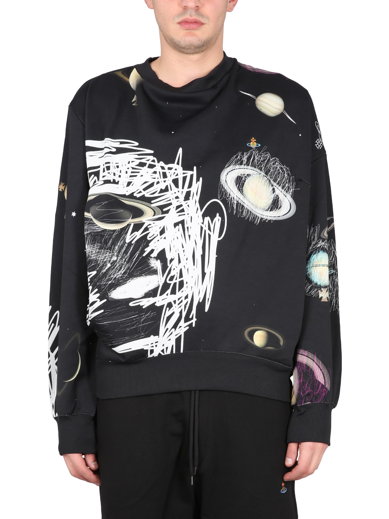 Shop Vivienne Westwood Sweatshirt With Logo Print In Multicolour