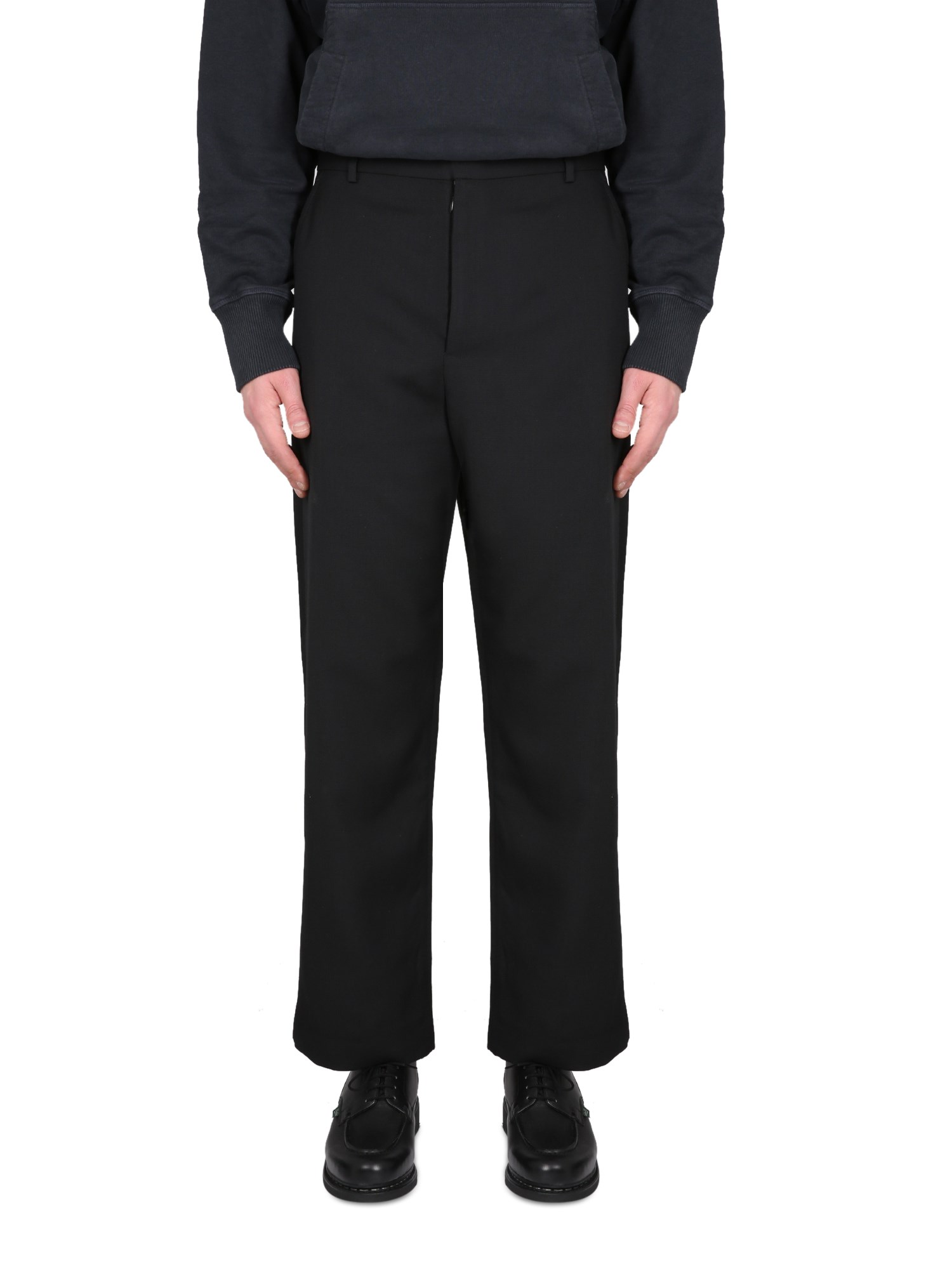Buy Acne Studios Wool And Mohair-blend Straight-leg Pants - Black At 50%  Off
