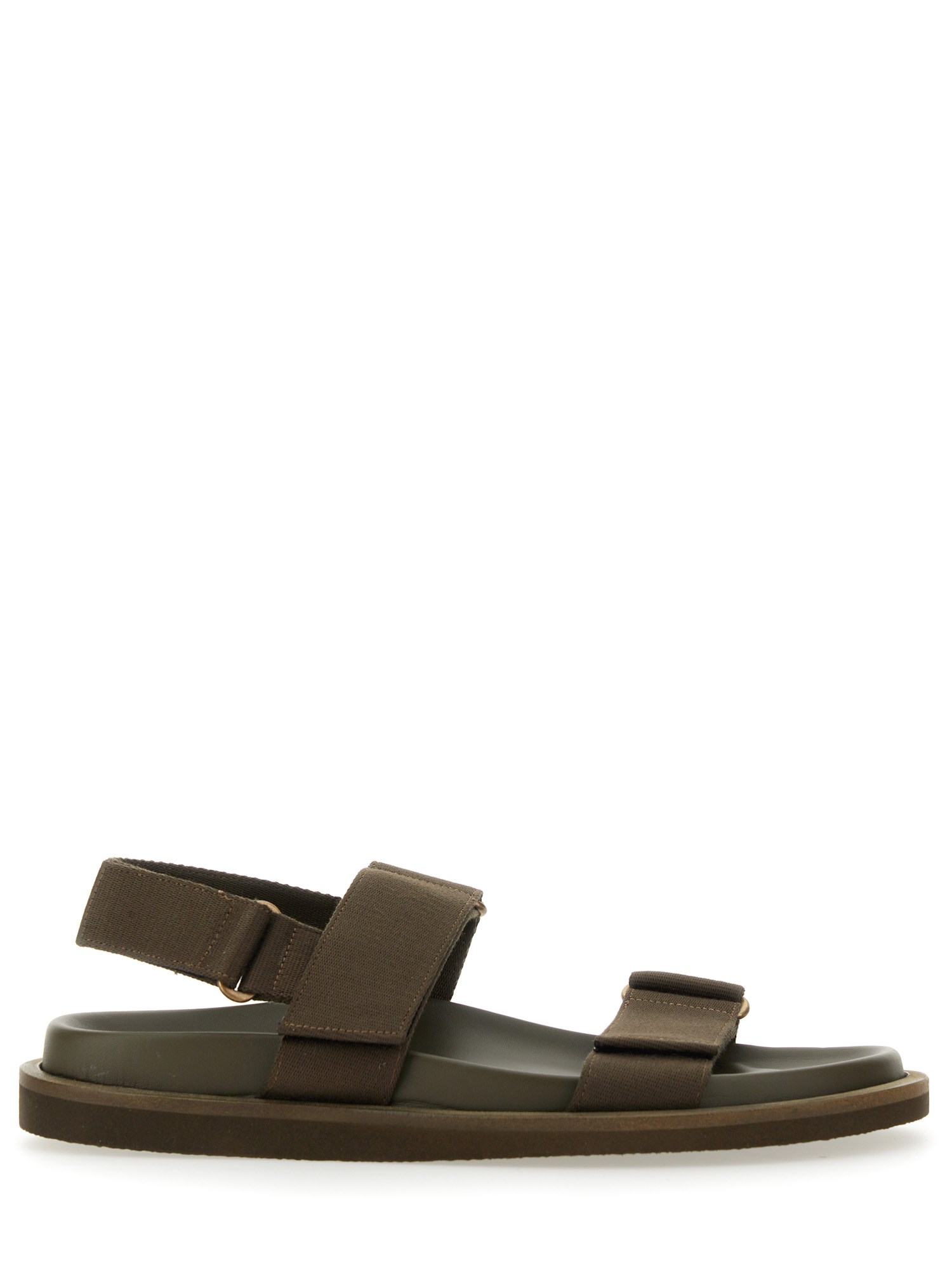 Shop Uma Wang Leather Sandal In Military Green