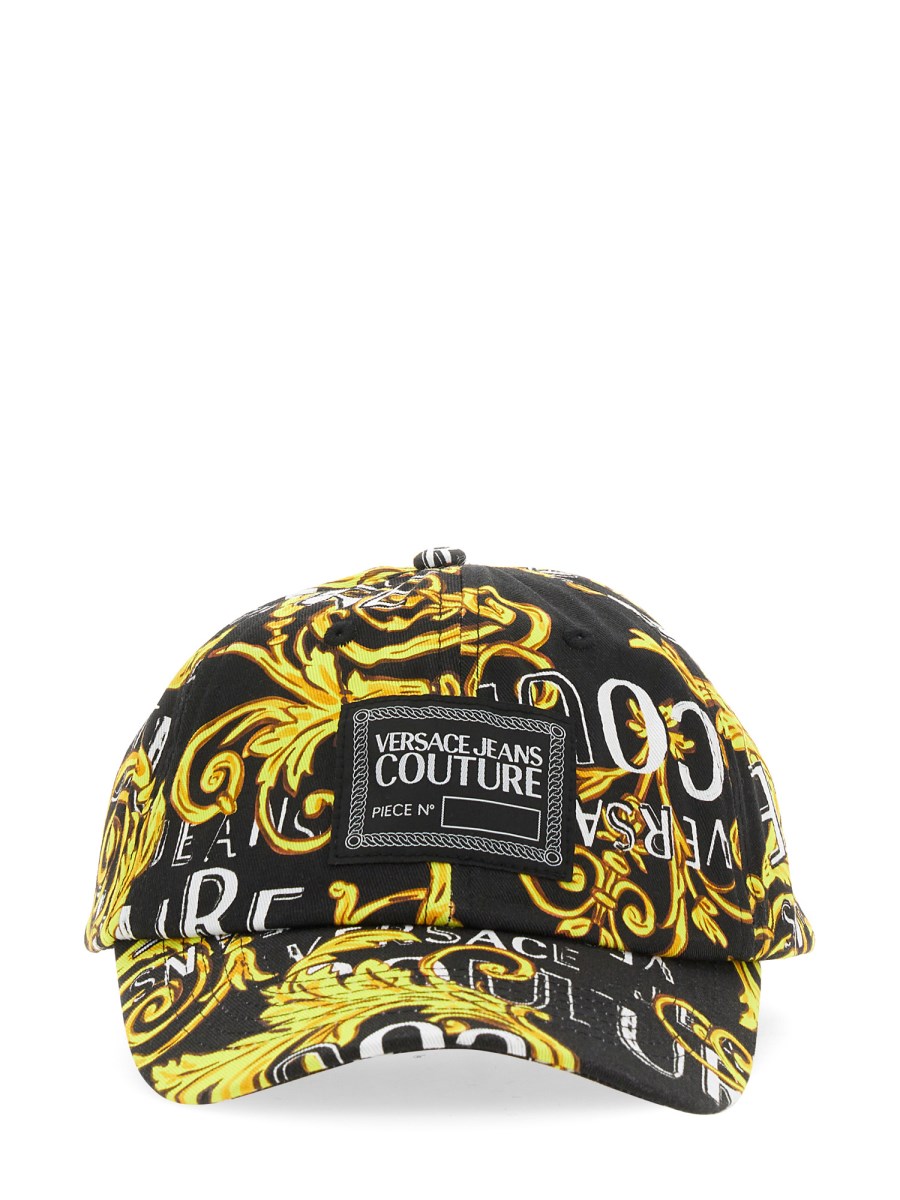 VERSACE 黒 レザー キャップ ve-shishulogobk-4.jpg