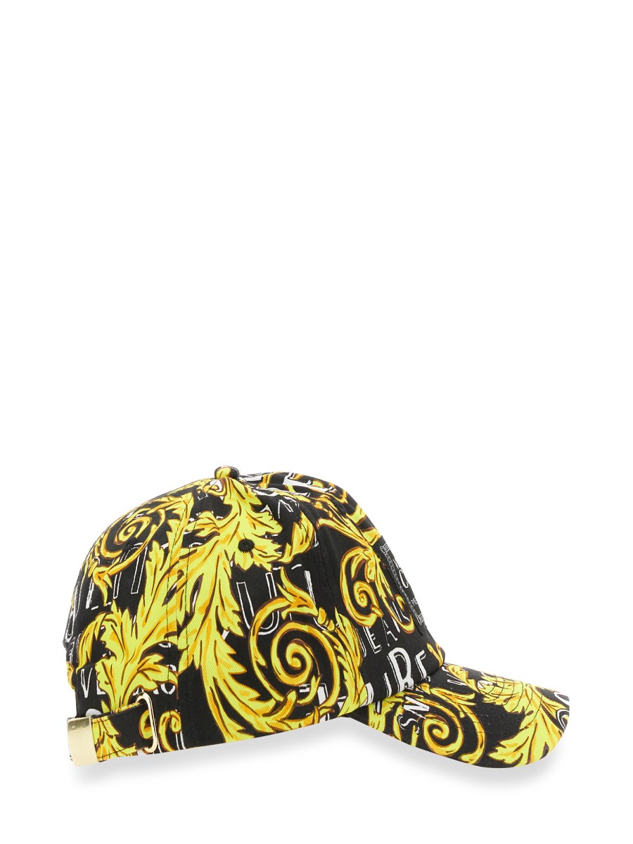 VERSACE JEANS COUTURE - COTTON BASEBALL CAP WITH LOGO PATCH