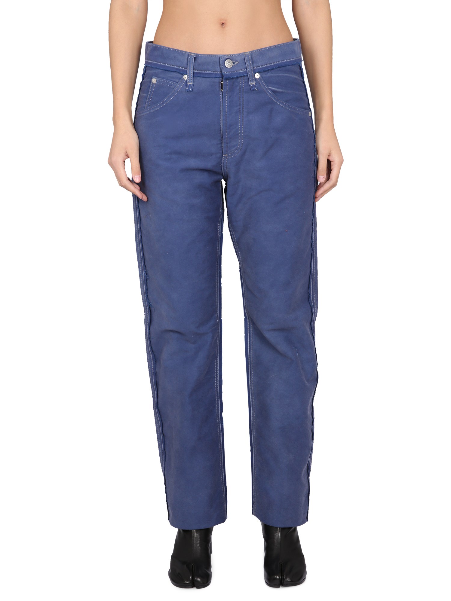 Shop Maison Margiela Distressed Jeans Effect In Blue