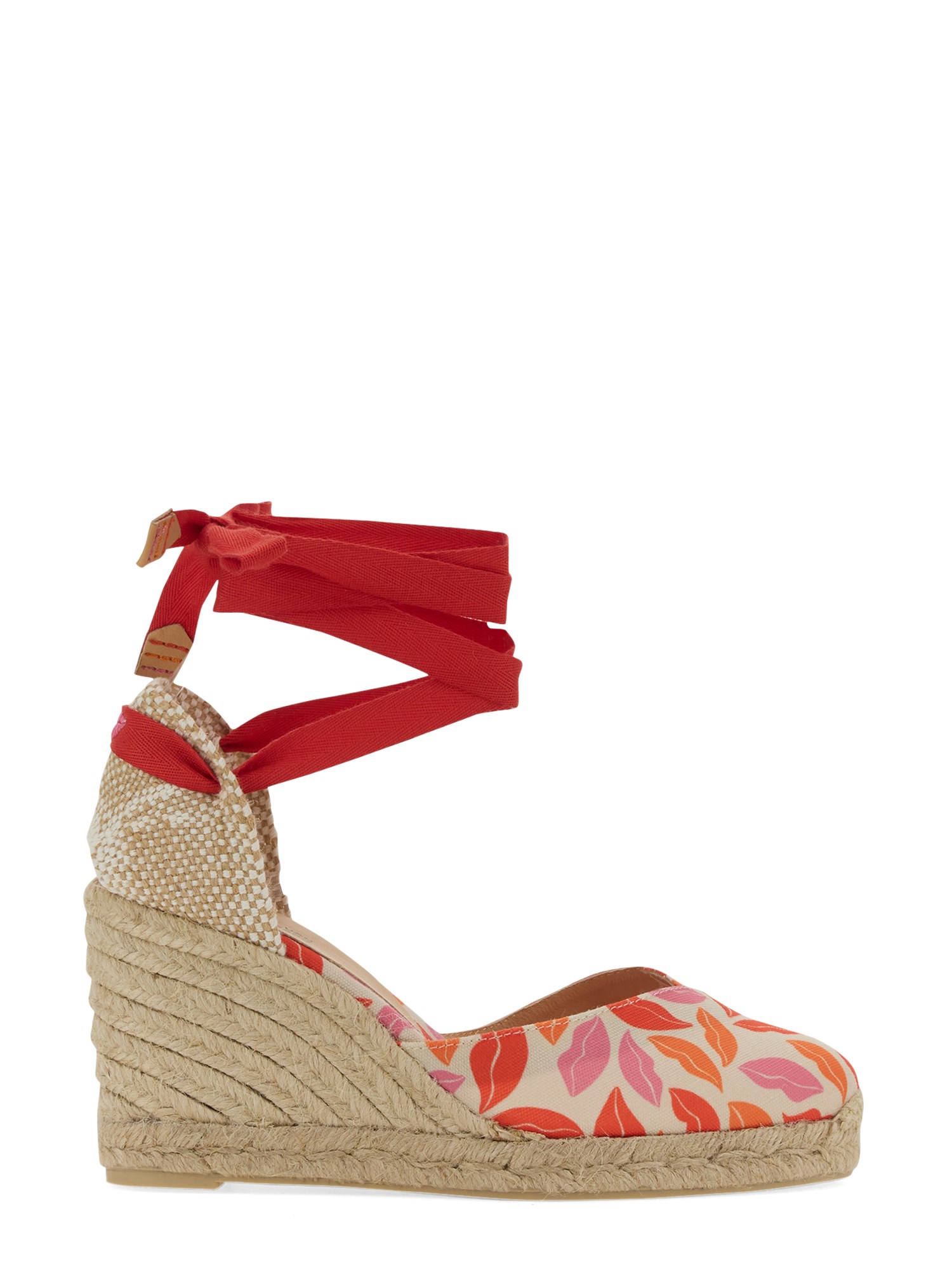 castaner clear espadrille with print