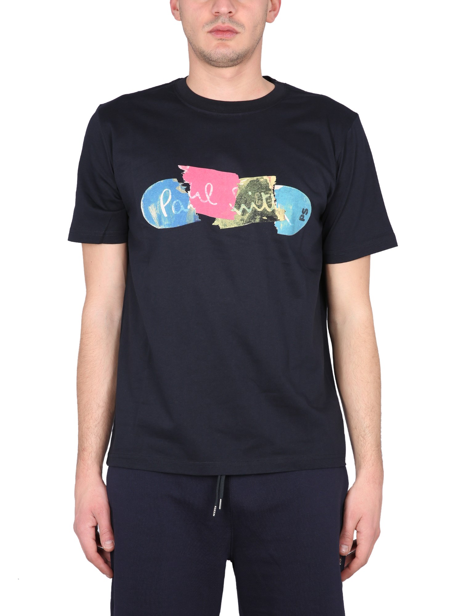 Ps By Paul Smith Logo Print T-shirt In Blue