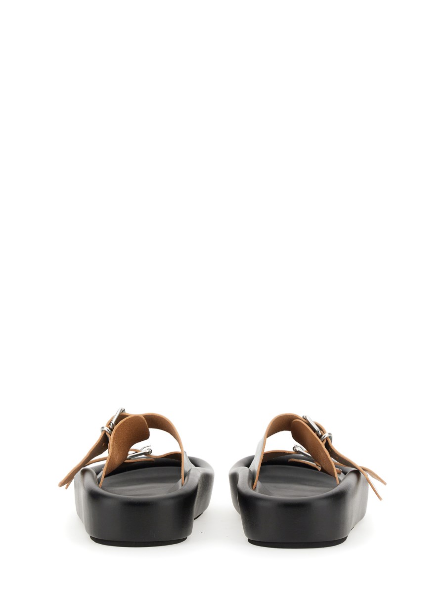 MM6 MAISON MARGIELA - LEATHER SANDAL WITH PLATFORM MM6 MAISON MARGIELA - LEATHER SANDAL WITH PLATFORM
