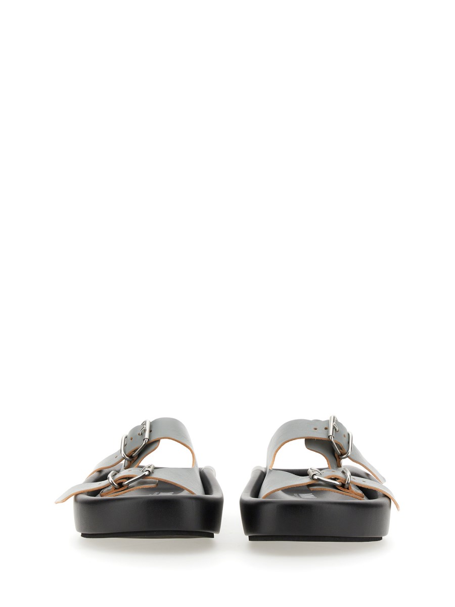MM6 MAISON MARGIELA - LEATHER SANDAL WITH PLATFORM MM6 MAISON MARGIELA - LEATHER SANDAL WITH PLATFORM
