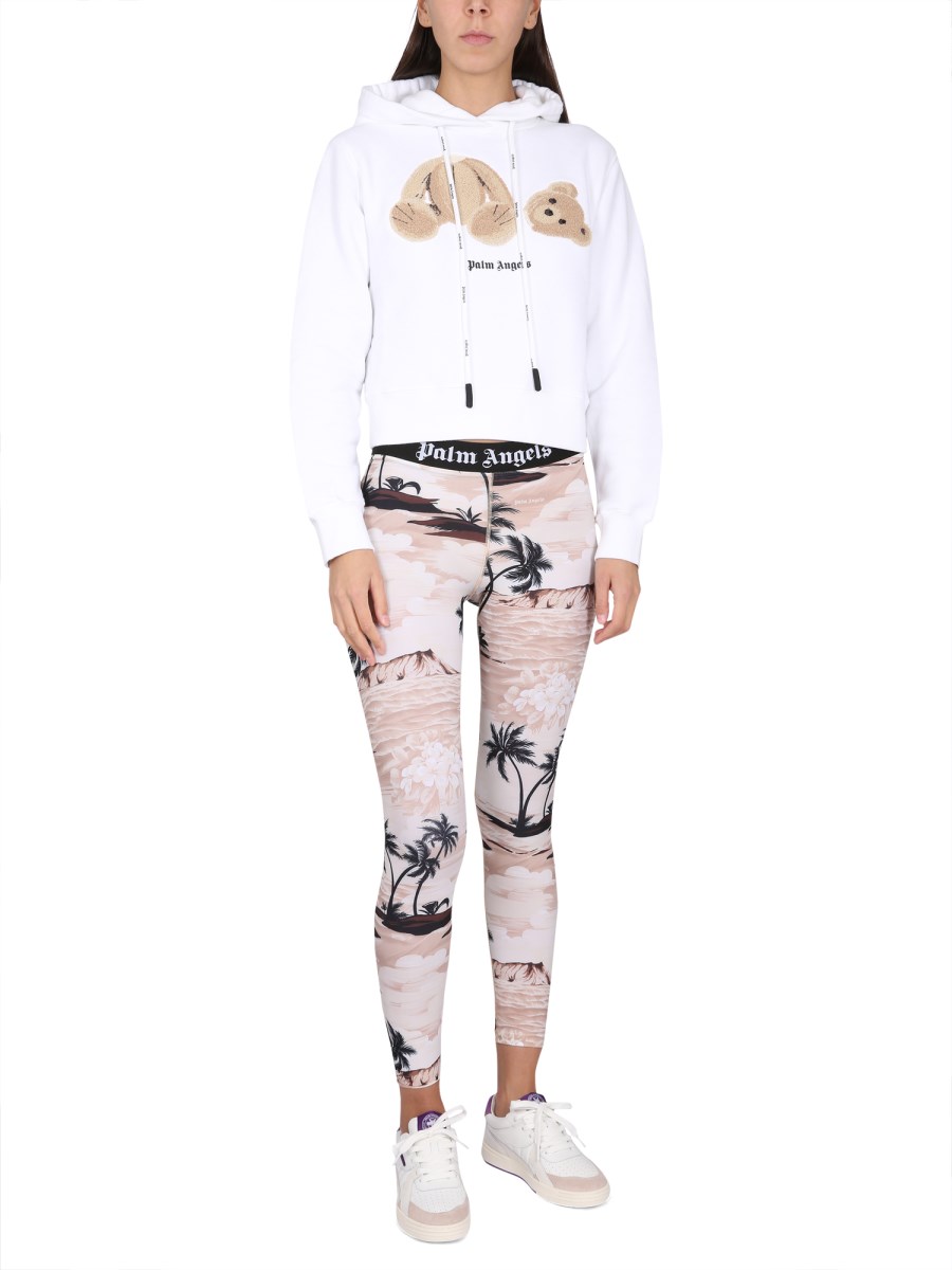 PALM ANGELS - PALM SUNSET PRINT LEGGINGS - Eleonora Bonucci