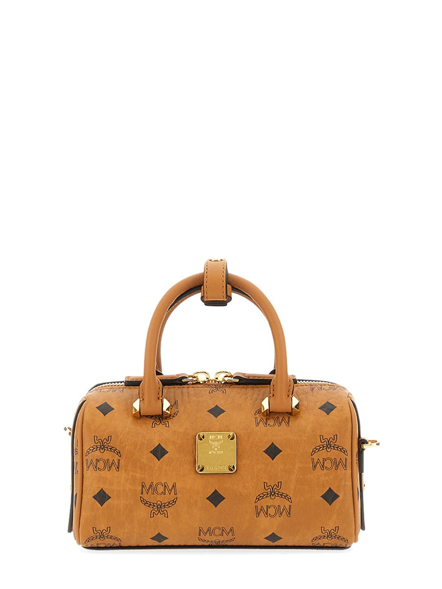 MCM Women's Aren Boston Small Visetos Bag