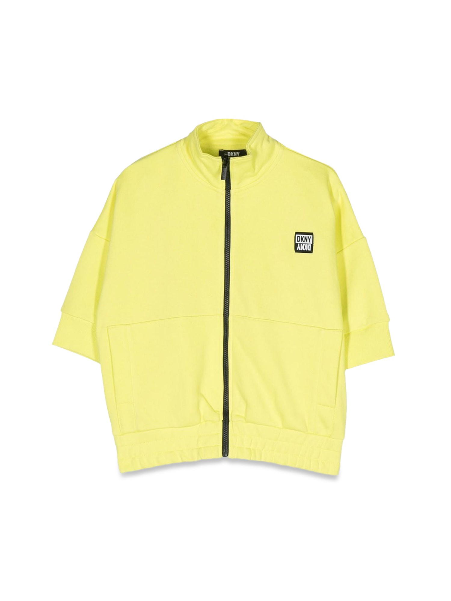 dkny cardigan maniche corte con zip
