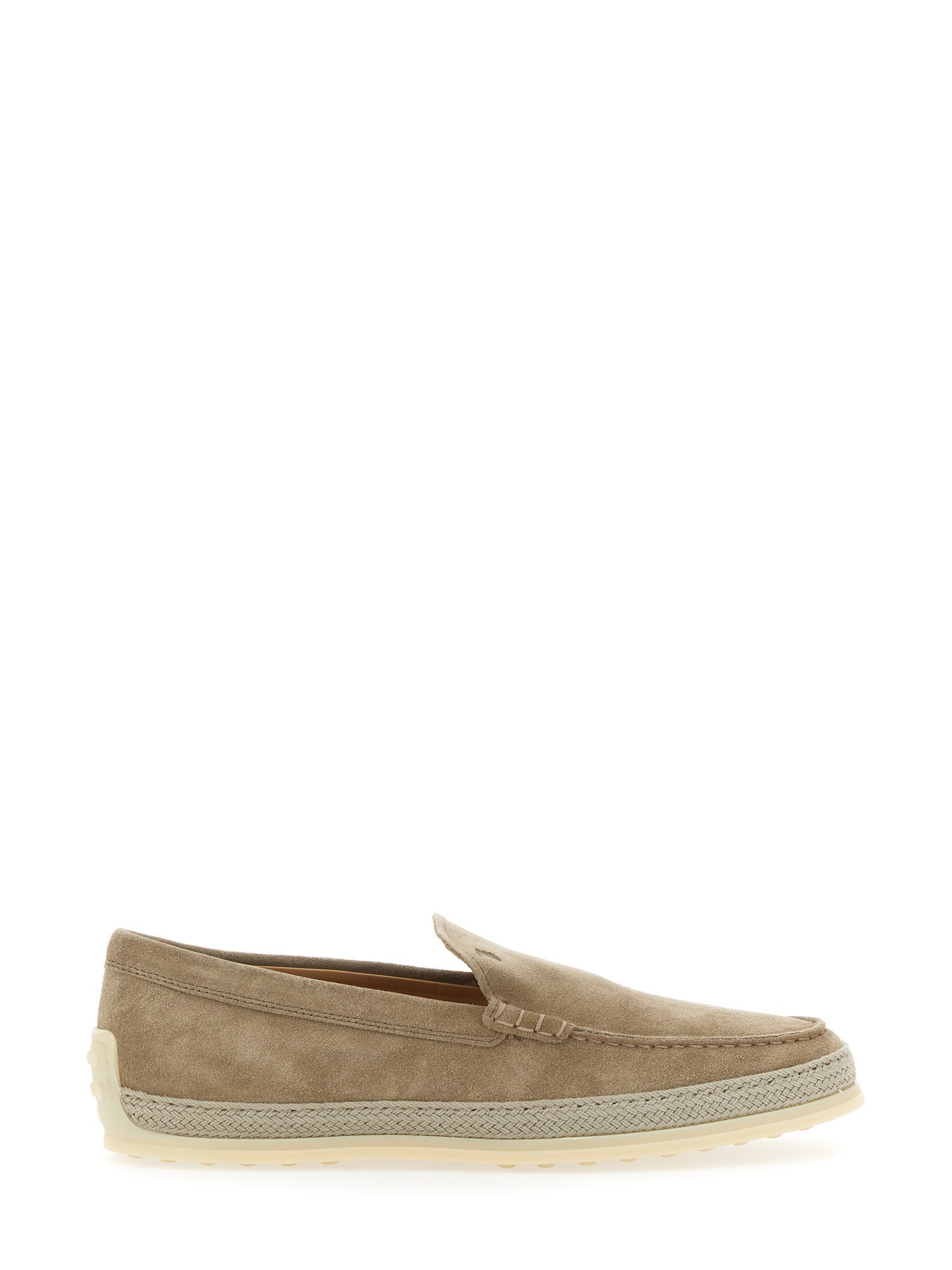 Shop Tod's Leather Slip-on Loafer In Dove