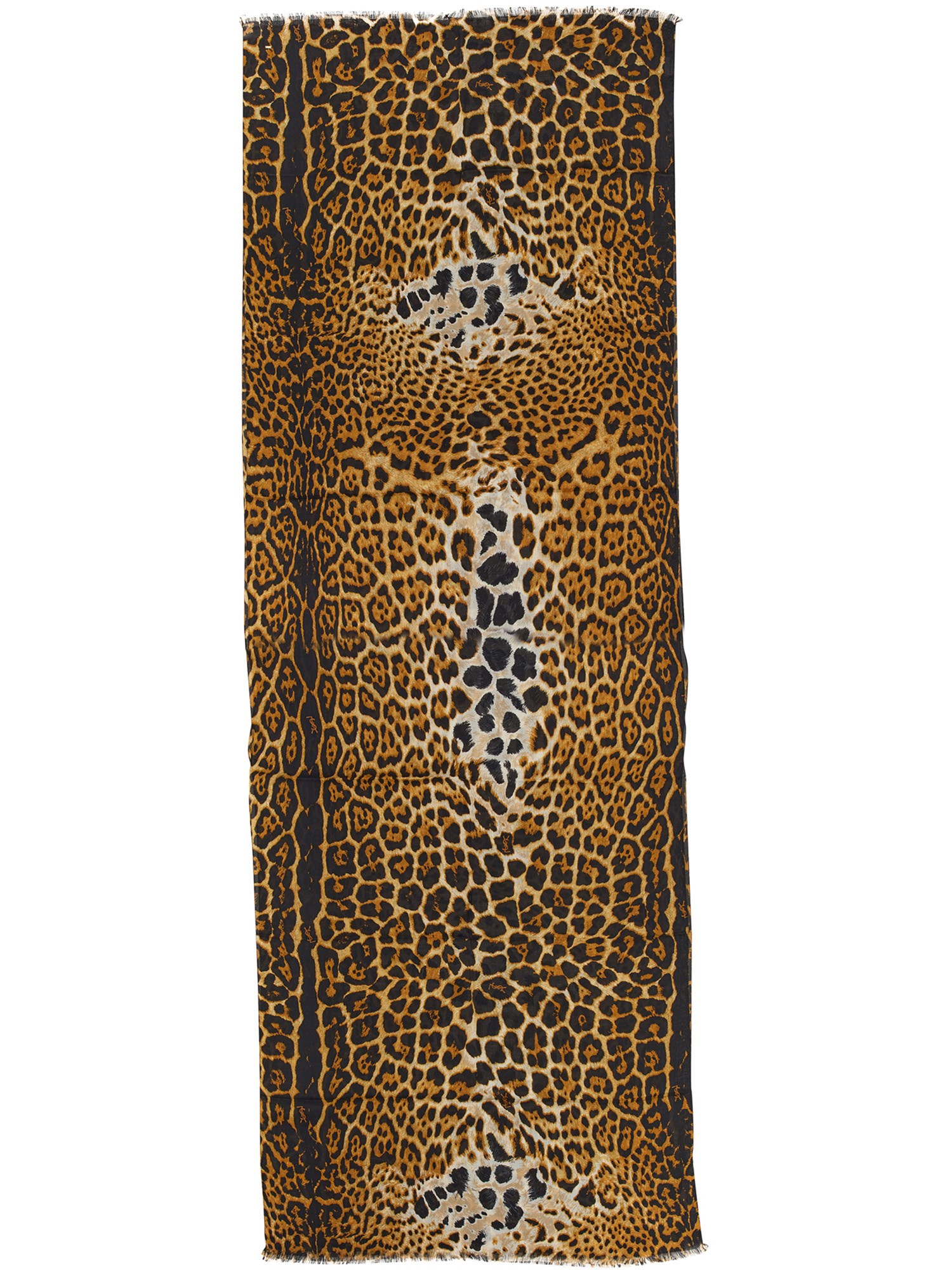 saint laurent scarf with leopard pattern