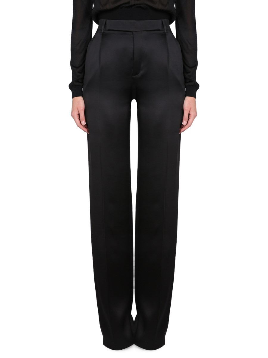 SAINT LAURENT PANTALONE SVASATI IN SATIN