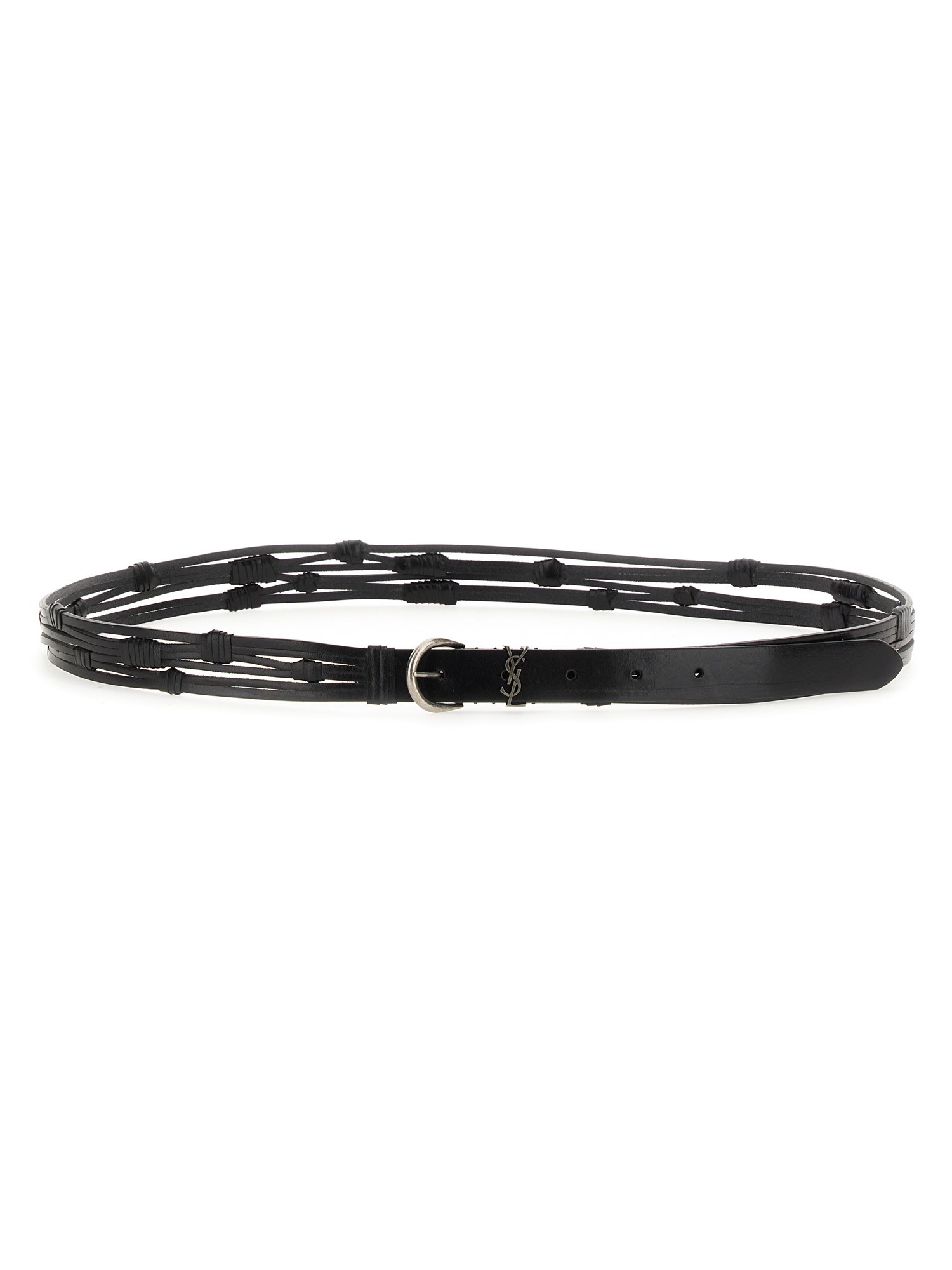 Saint Laurent Croissant De Lune Belt In Black