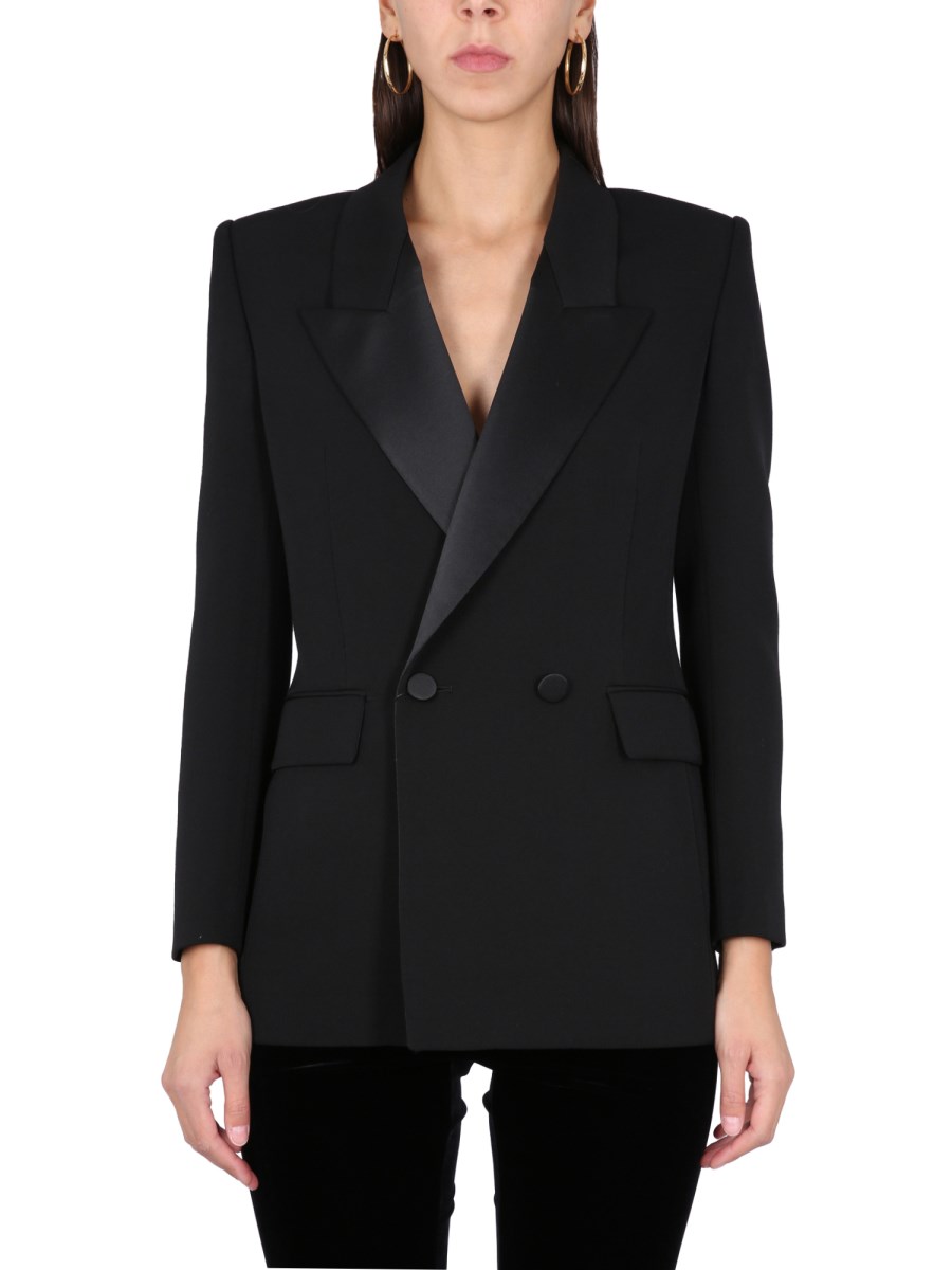 Double breasted tuxedo blazer best sale