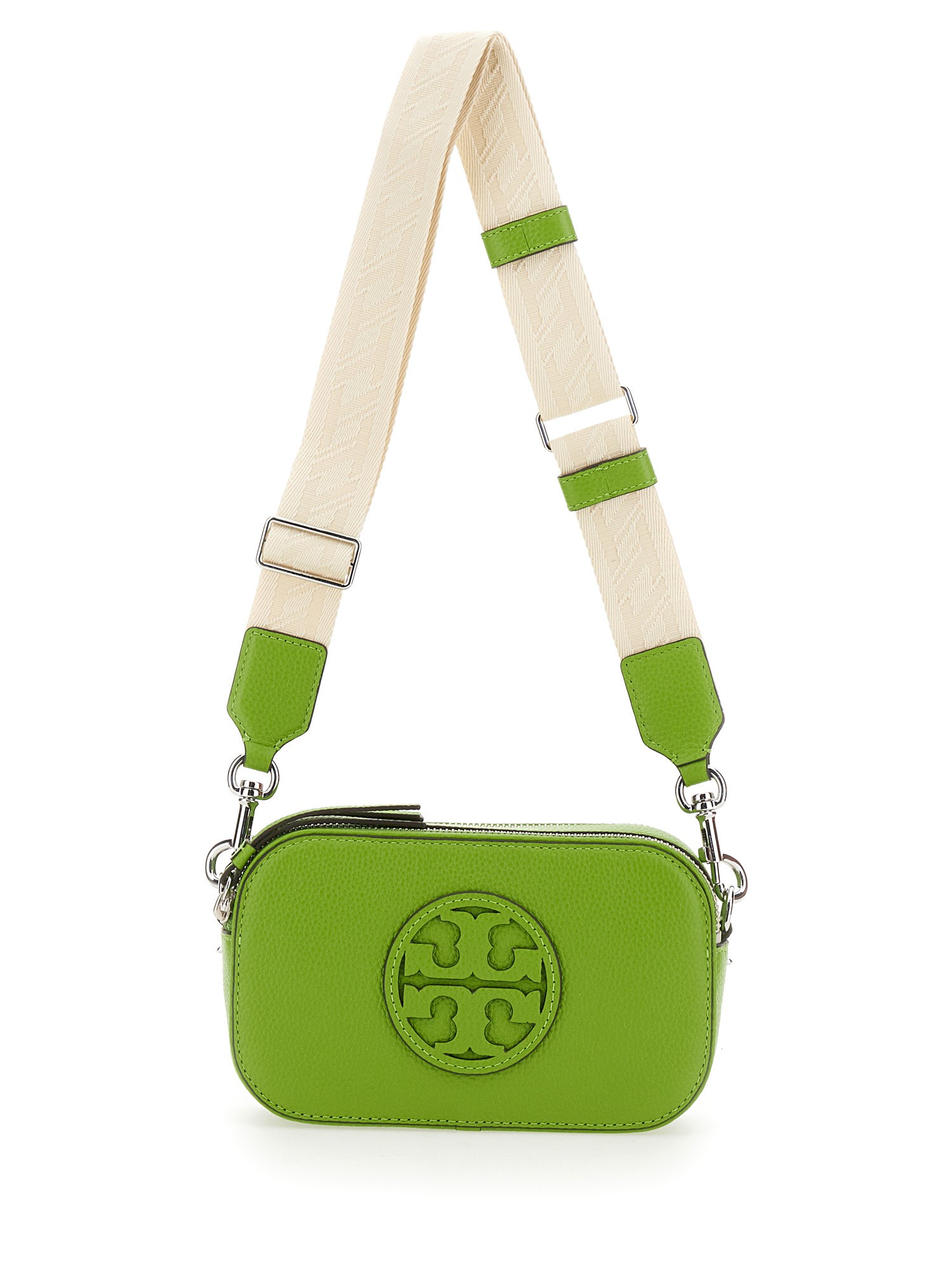 Tory Burch Green Mini Miller Leather Crossbody Bag | ModeSens