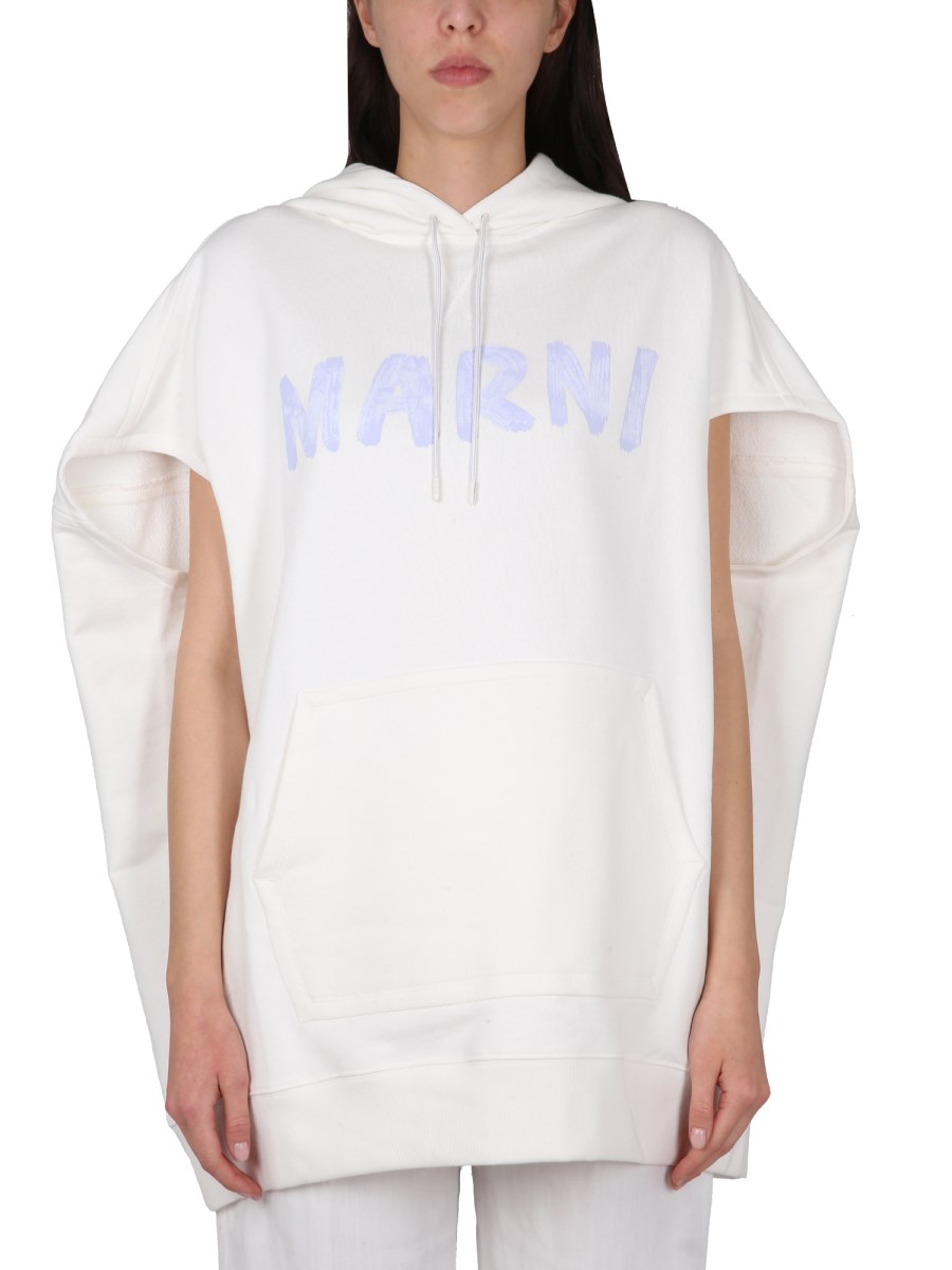 MARNI - COTTON SWEATSHIRT WITH LOGO PRINT - Eleonora Bonucci