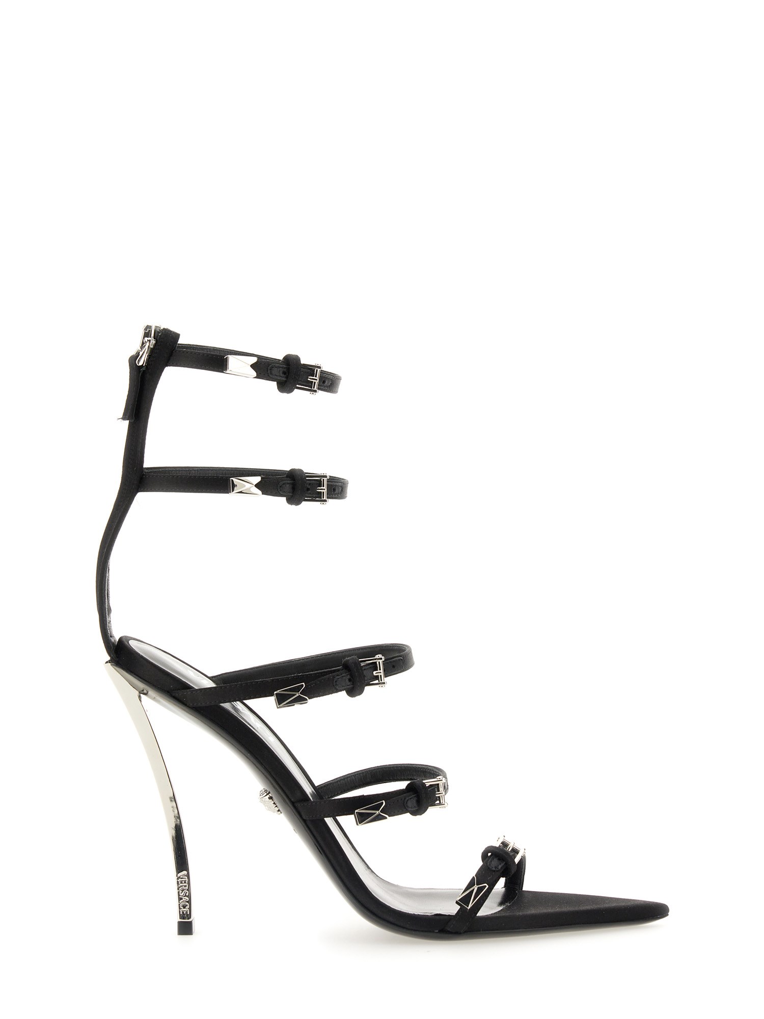 Versace Pin-points Sandals In Black