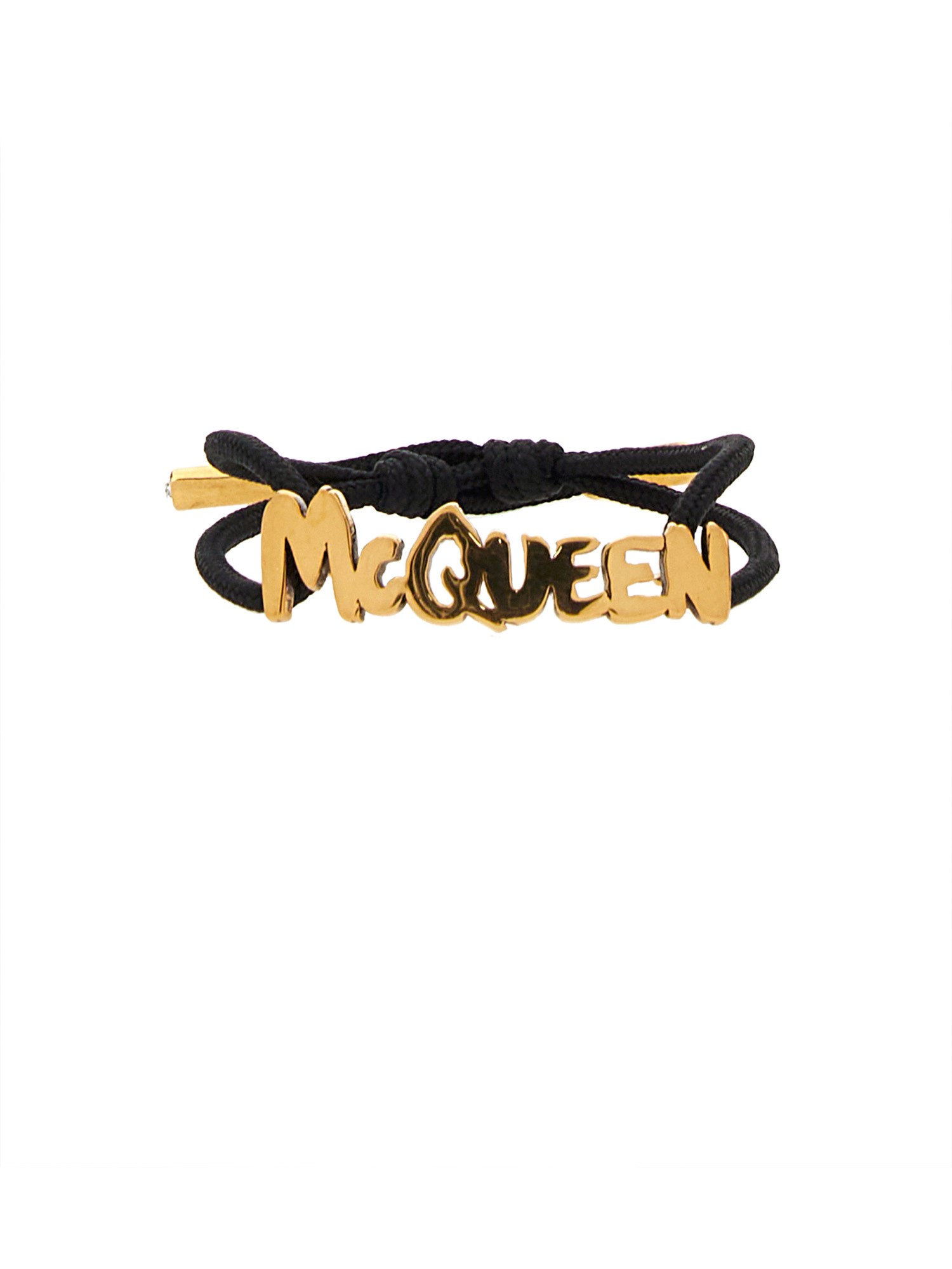 Shop Alexander Mcqueen Graffiti Bracelet In Black