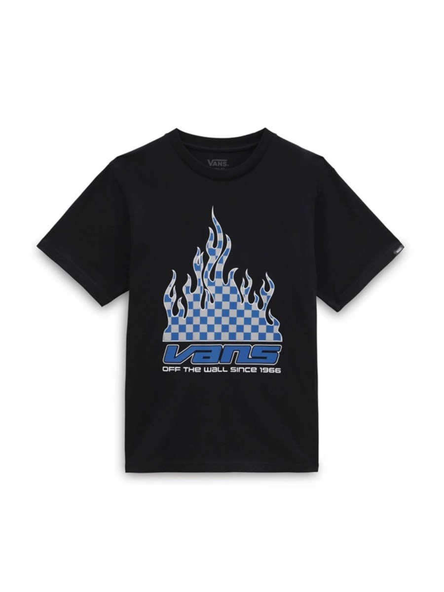 REFLECTIVE CHECKERBOARD FLAME T-SHIRT