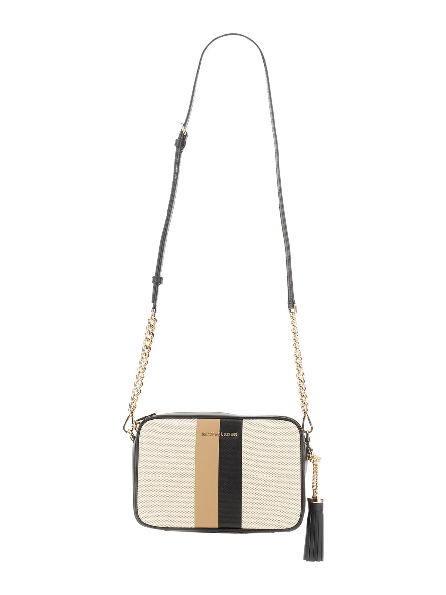 MICHAEL BY MICHAEL KORS - GINNY LOGO STRIPE MEDIUM SHOULDER BAG - Eleonora  Bonucci