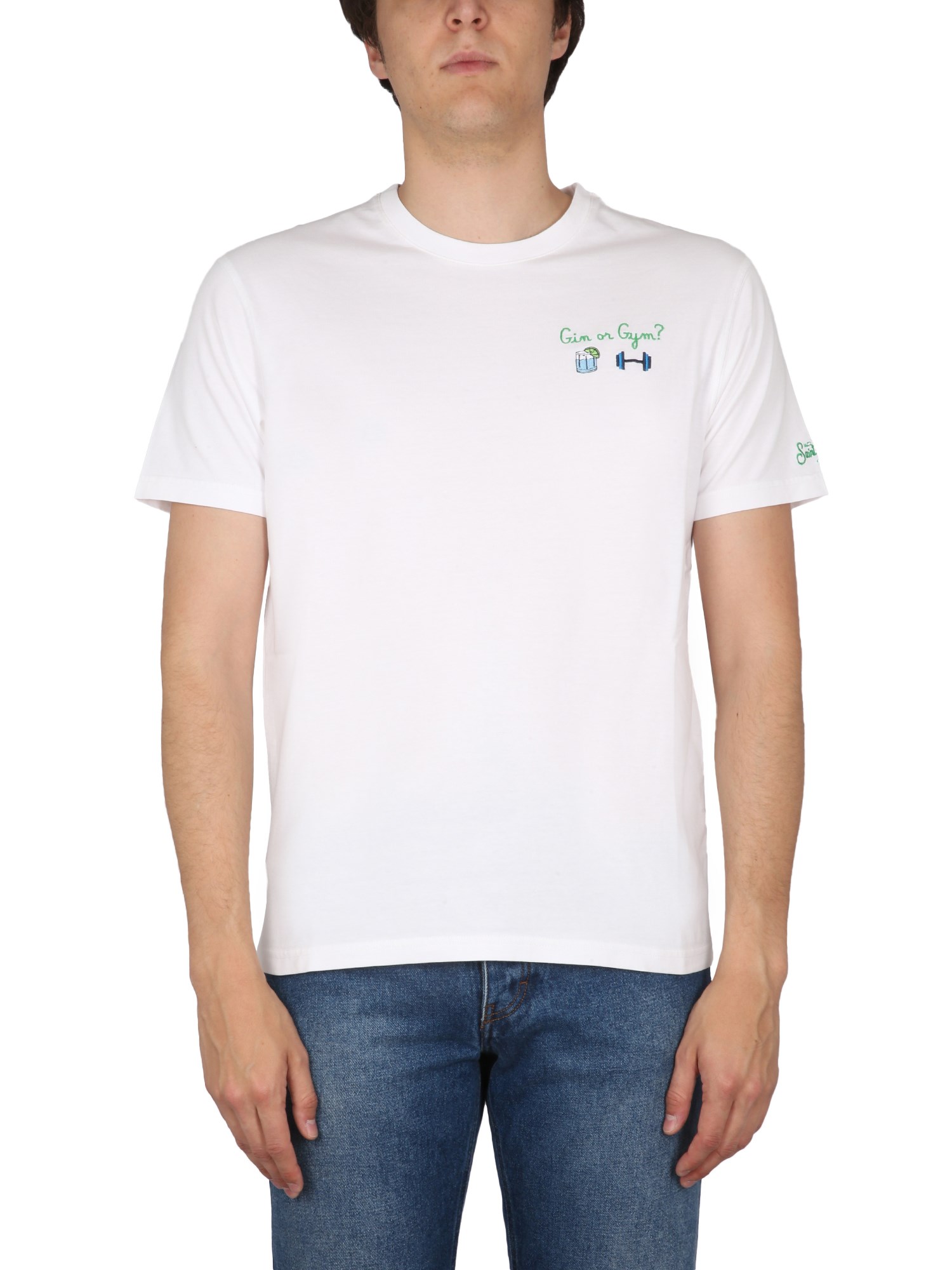 Mc2 Saint Barth Gin Gym T-shirt In White
