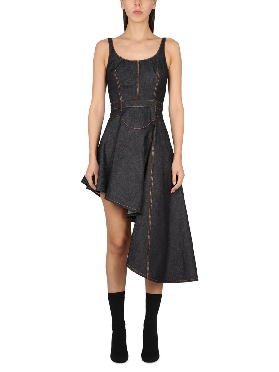 Alexander mcqueen denim dress hotsell