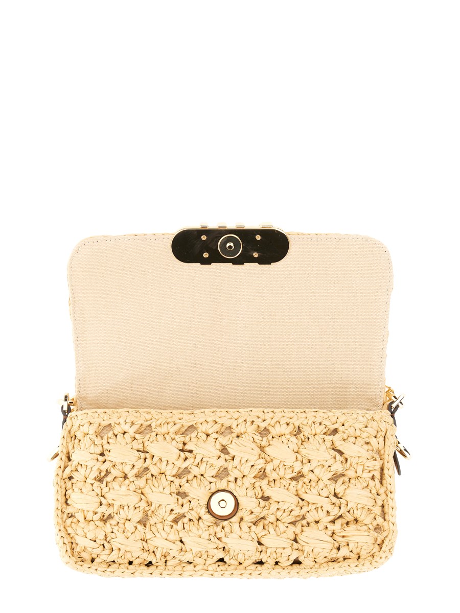 Michael kors straw deals clutch bag