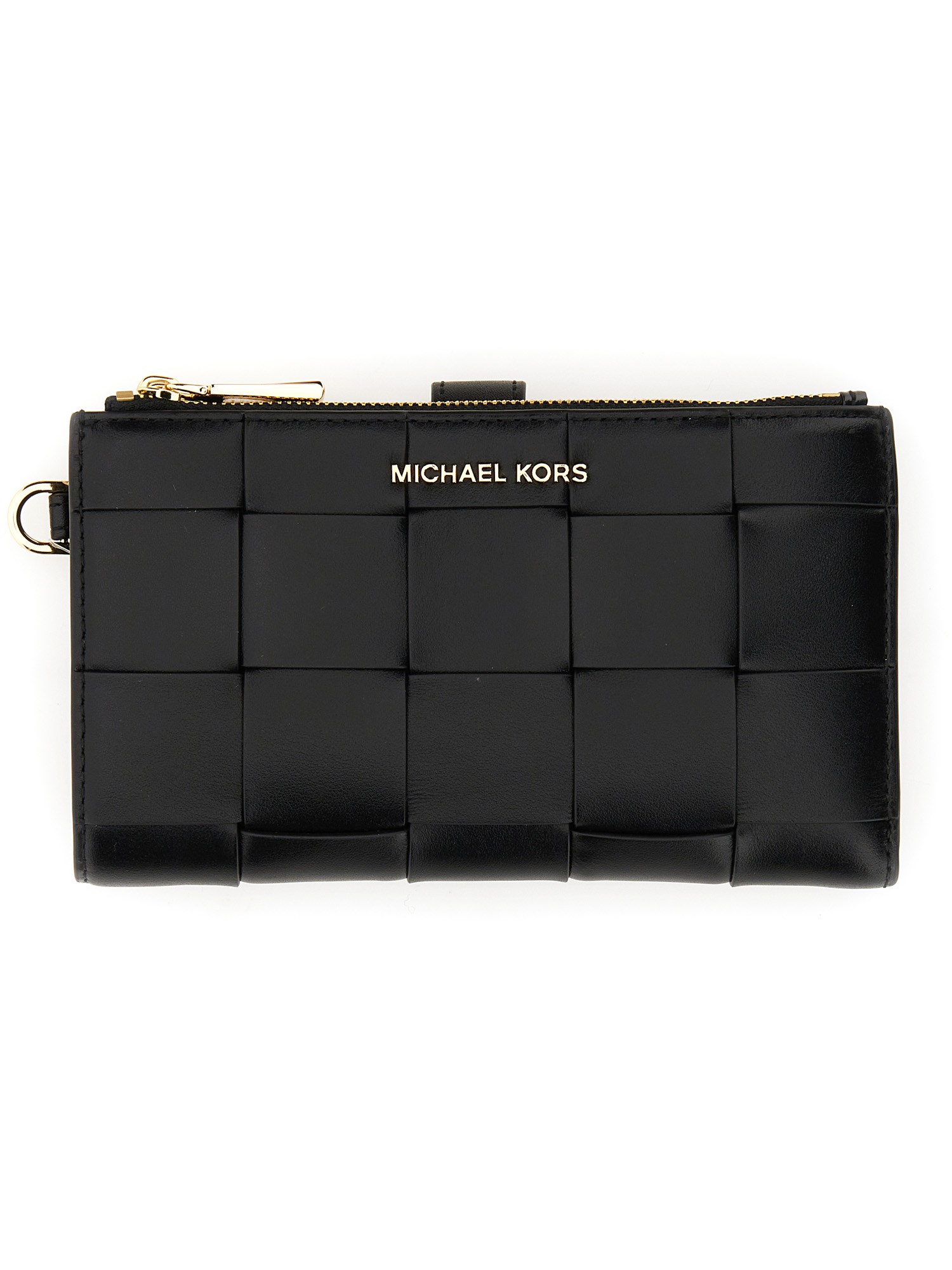 MICHAEL MICHAEL KORS BRAIDED LEATHER WALLET