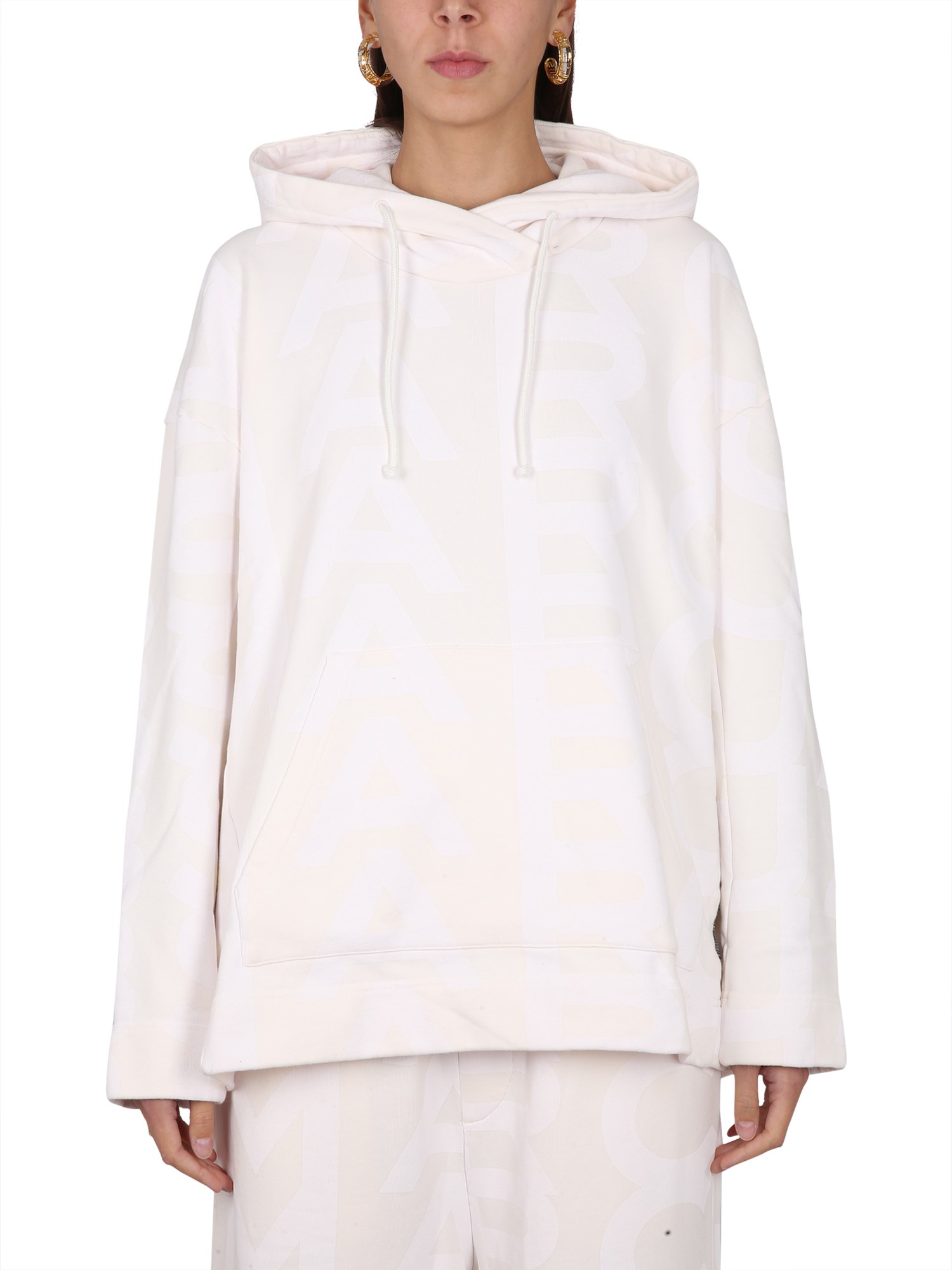 Marc Jacobs Off-white 'the Monogram' Hoodie In White