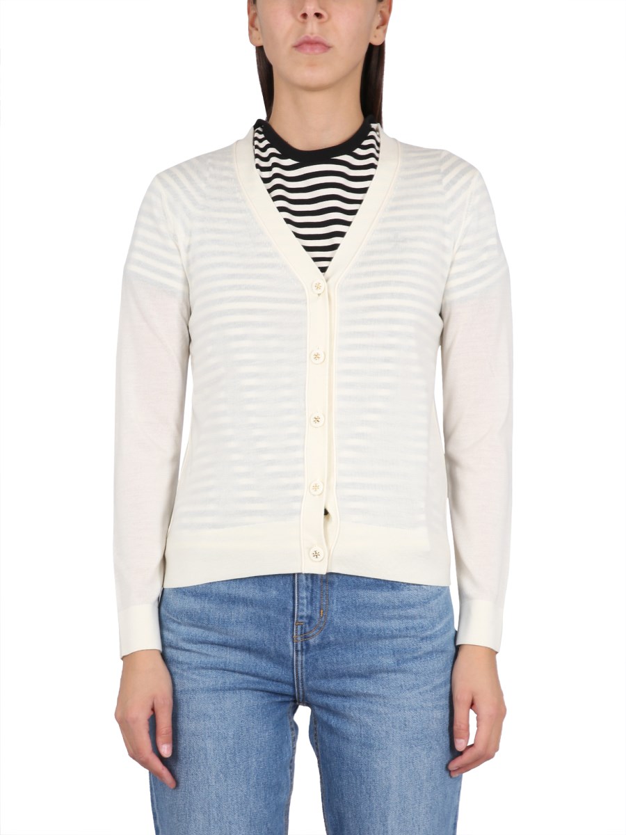 TORY BURCH - SIMONE WOOL CARDIGAN - Eleonora Bonucci