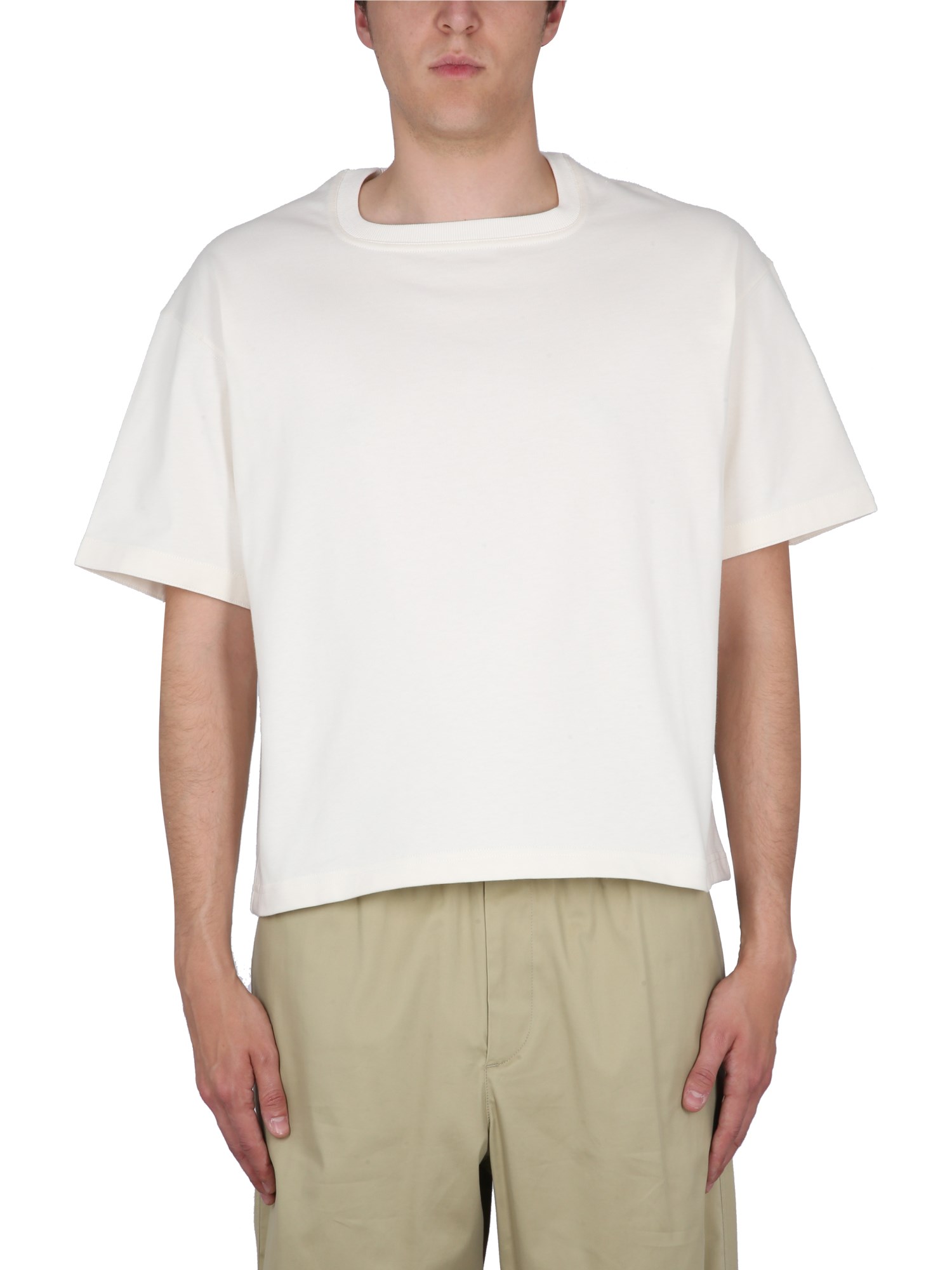 Shop Bottega Veneta Heavyweight Jersey T-shirt In White