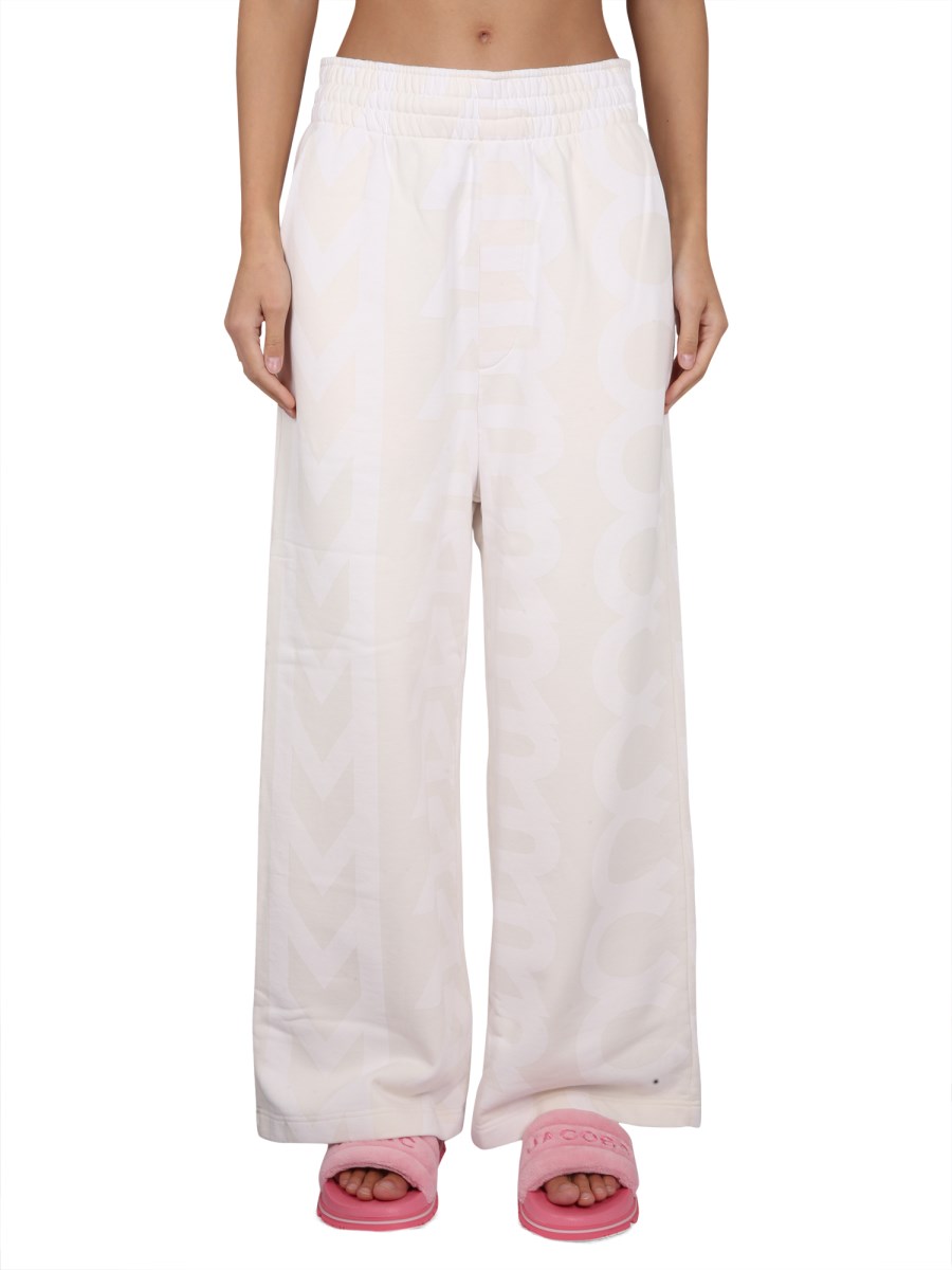 MARC JACOBS PANTALONE IN FELPA DI COTONE MONOGRAM