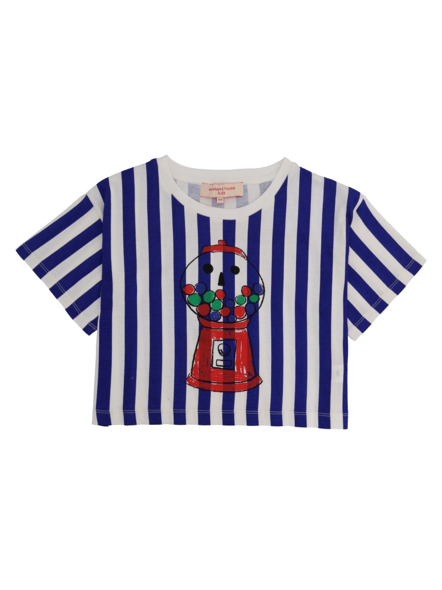 T-SHIRT A RIGHE CON STAMPA