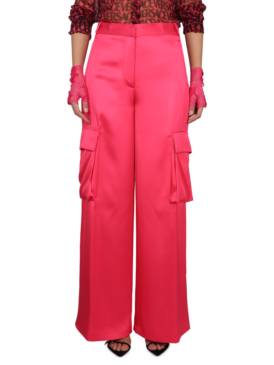 VERSACE PANTALONE DUCHESSE IN VISCOSA