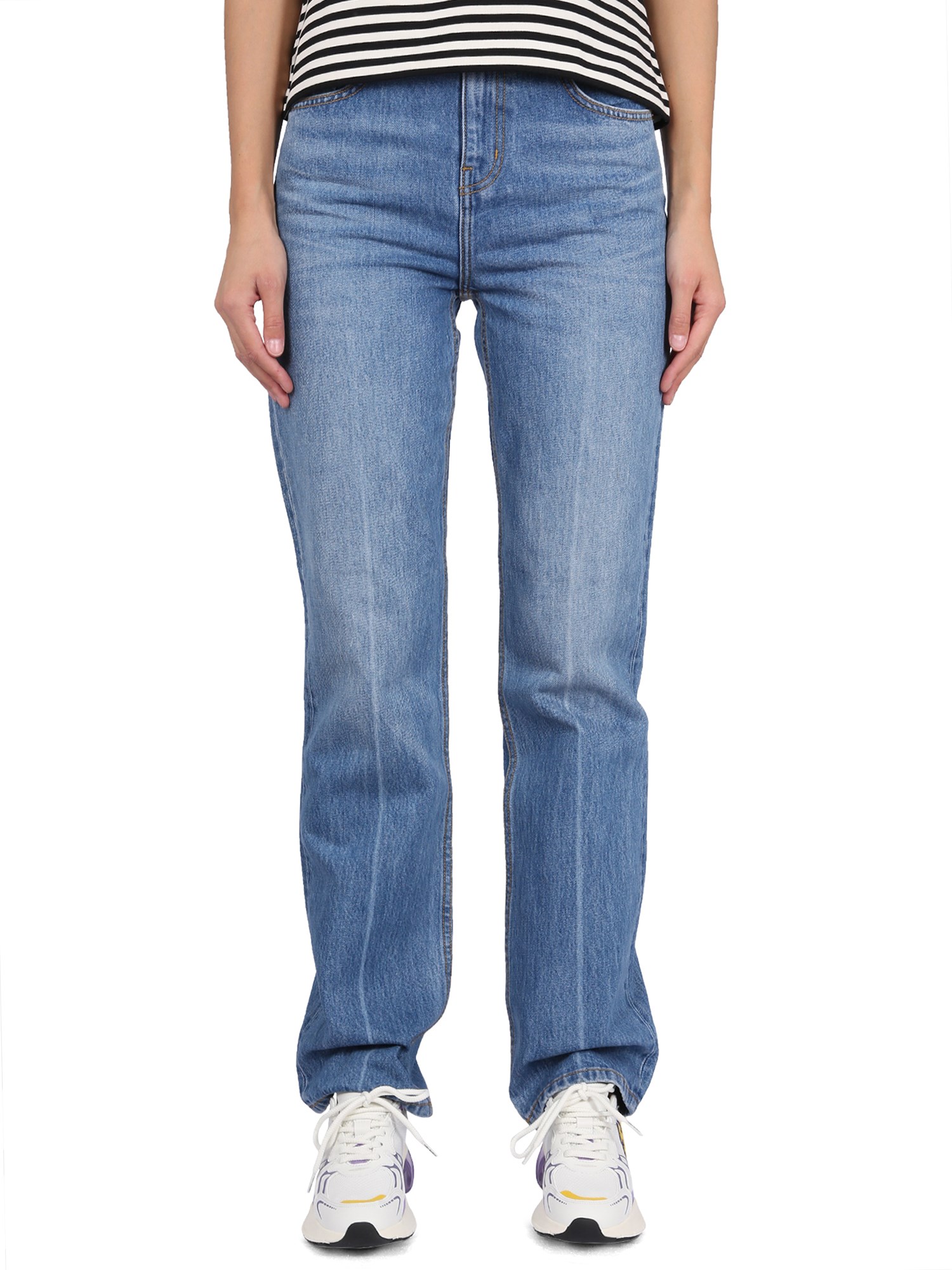 tory burch medium waist slim jeans