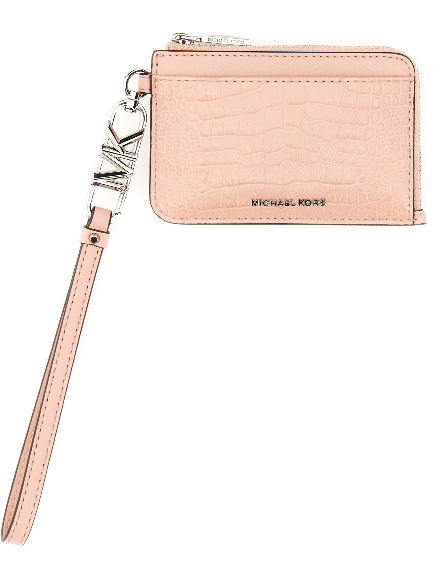 Michael Michael Kors Leather Credit Card Holder In Pink
