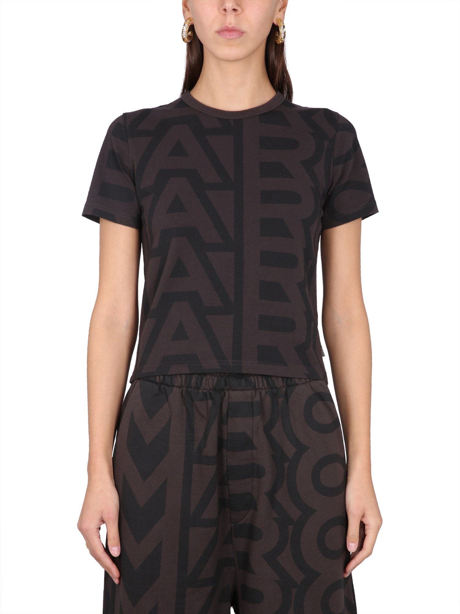 Shop Marc Jacobs Monogram T-shirt In Black