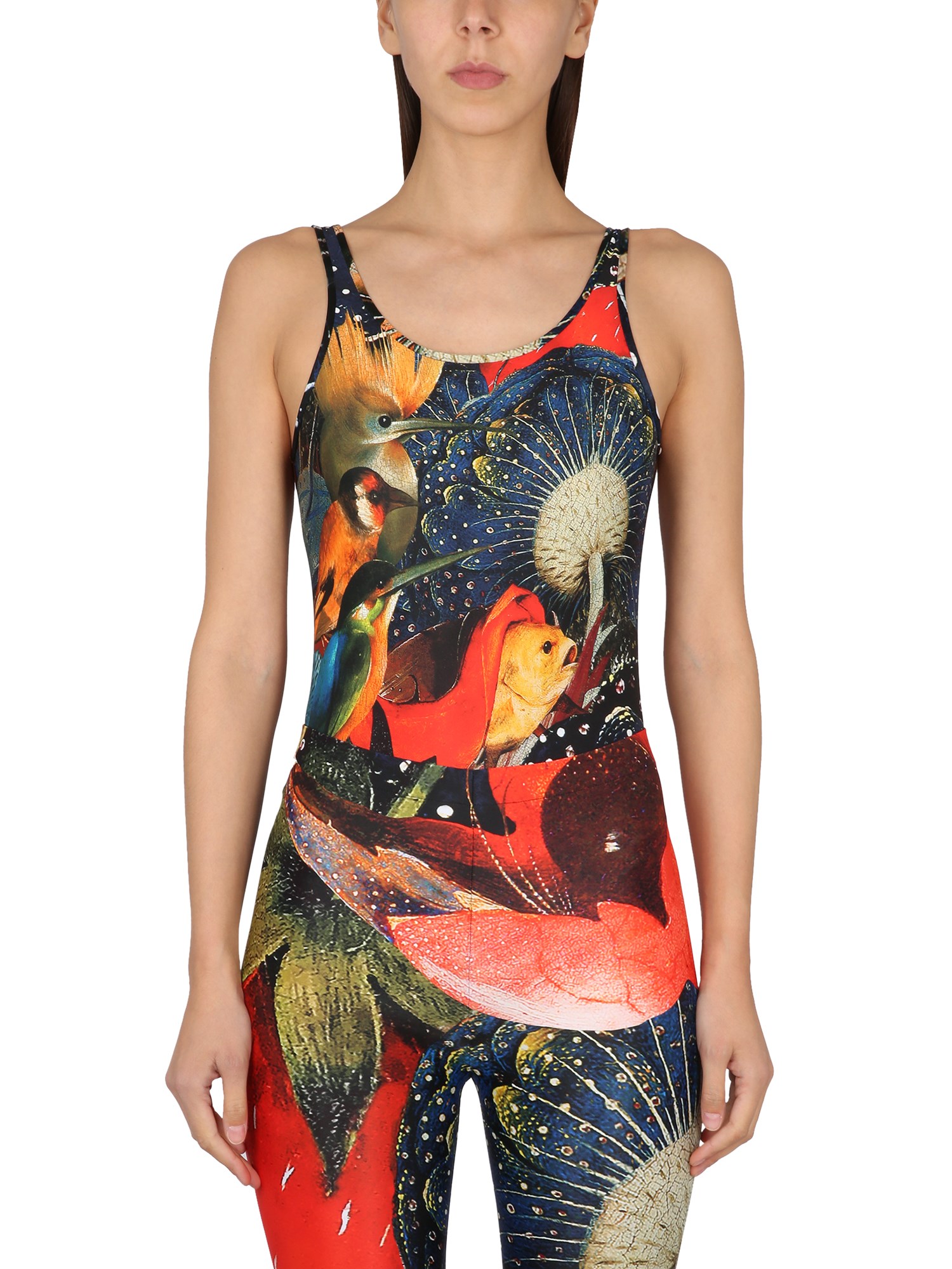 alexander mcqueen leotard with print