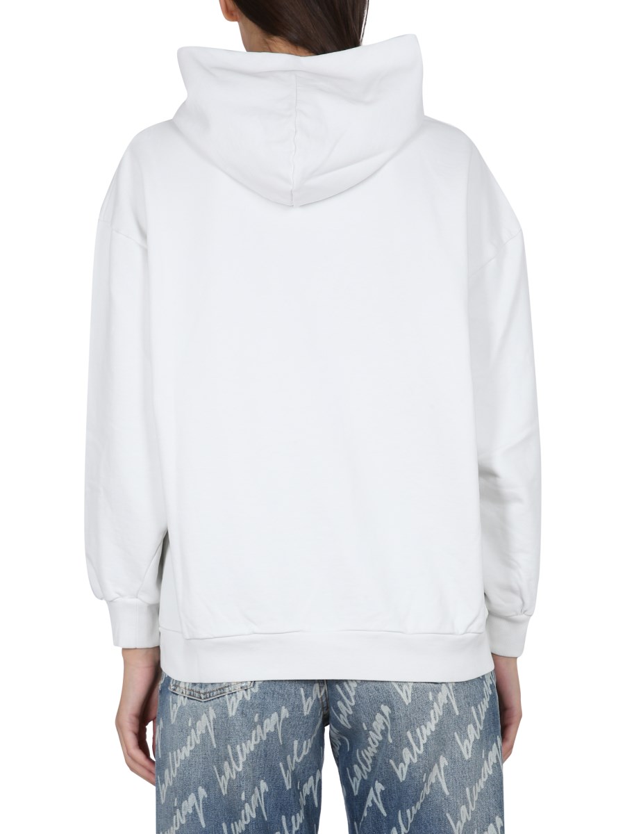 BALENCIAGA - OVERSIZED COTTON SWEATSHIRT WITH ENERGY PATCH