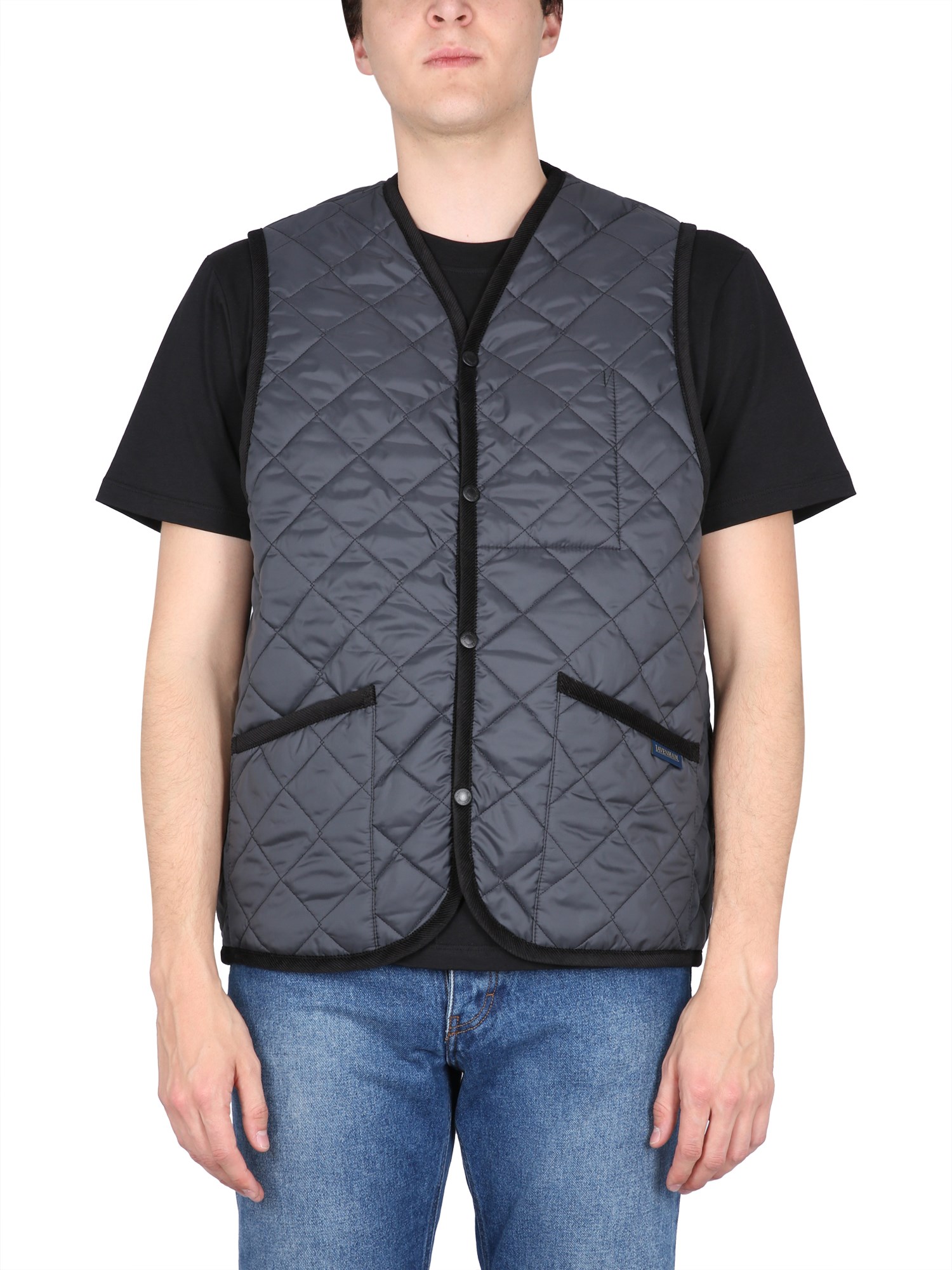 Lavenham Black Polyester Thornham Vest In Black