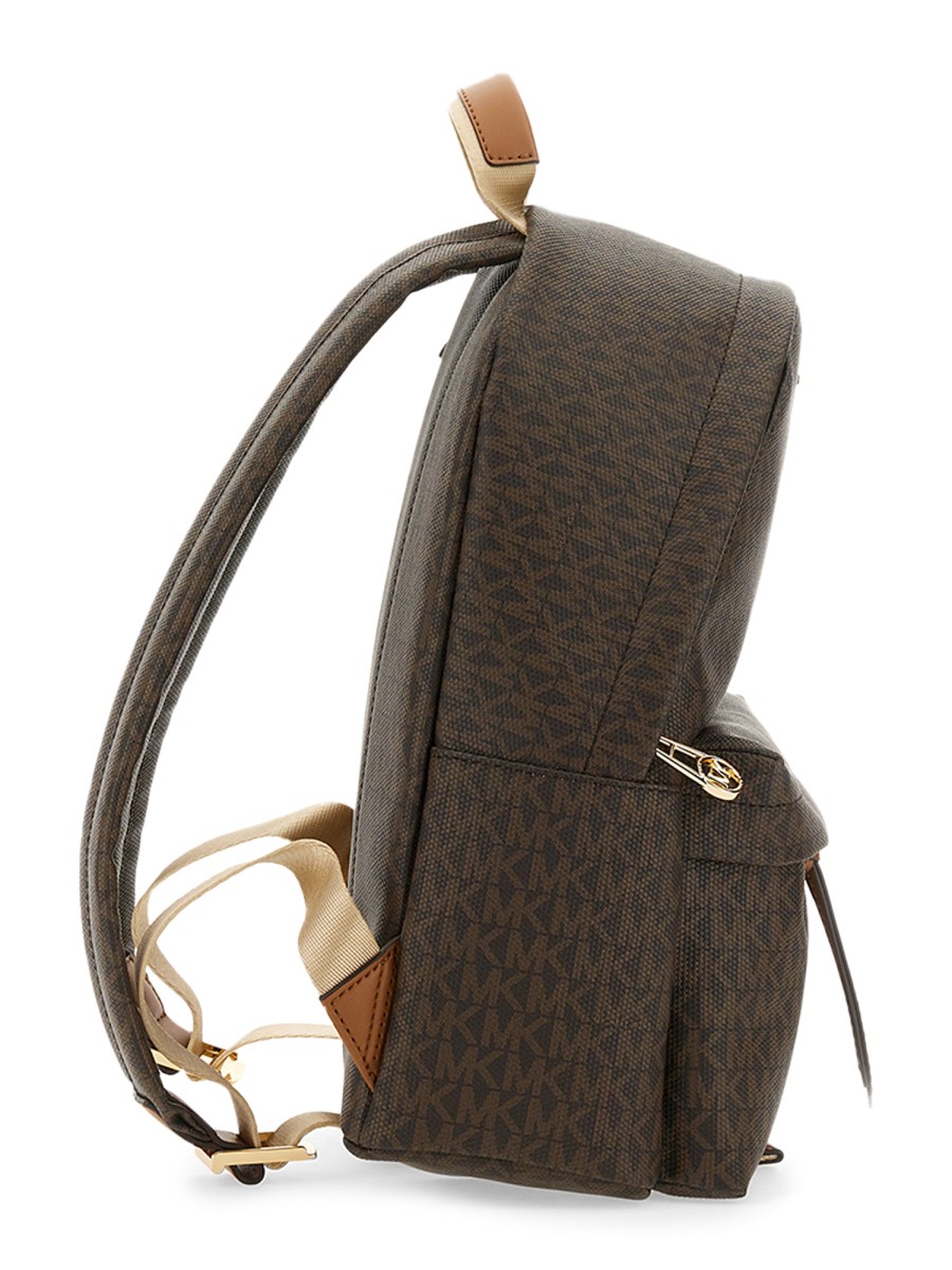 Michael Kors Leonie monogram-logo Backpack - Brown