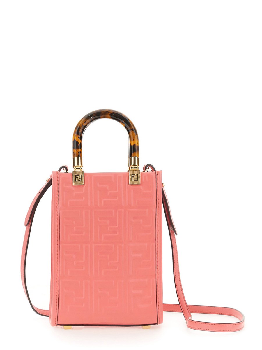 FENDI - MINI SUNSHINE LEATHER SHOPPER BAG - Eleonora Bonucci