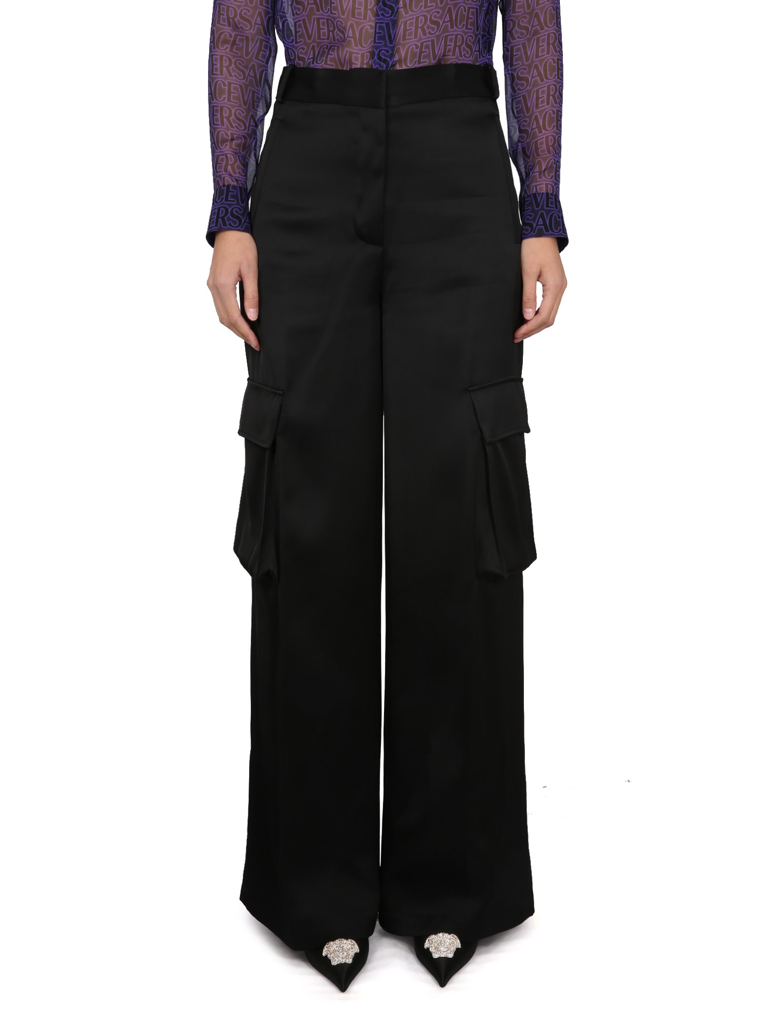 Versace Women's Duchesse Pants In Black
