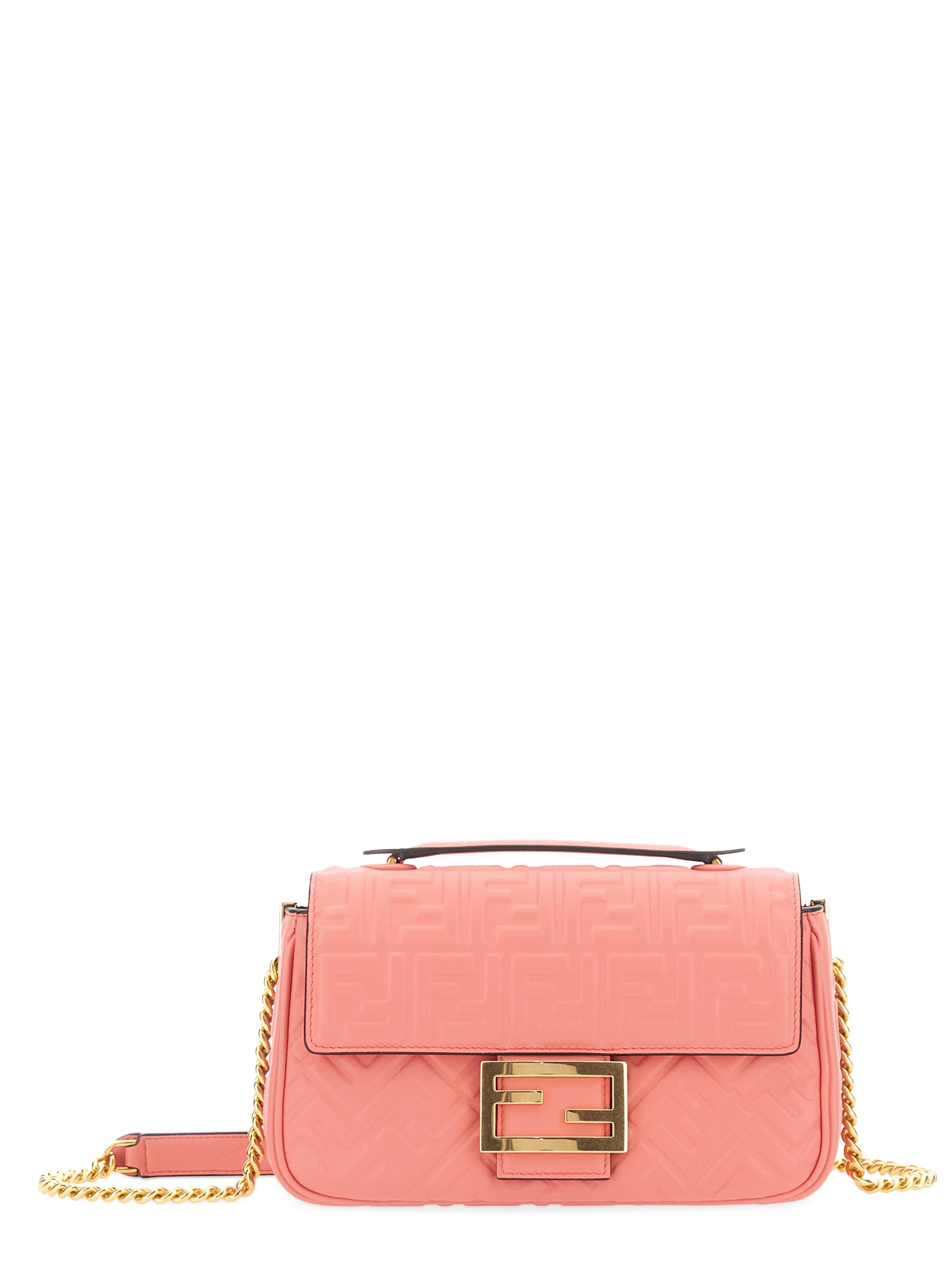 Fendi Baguette Chain Midi Bag In Pink