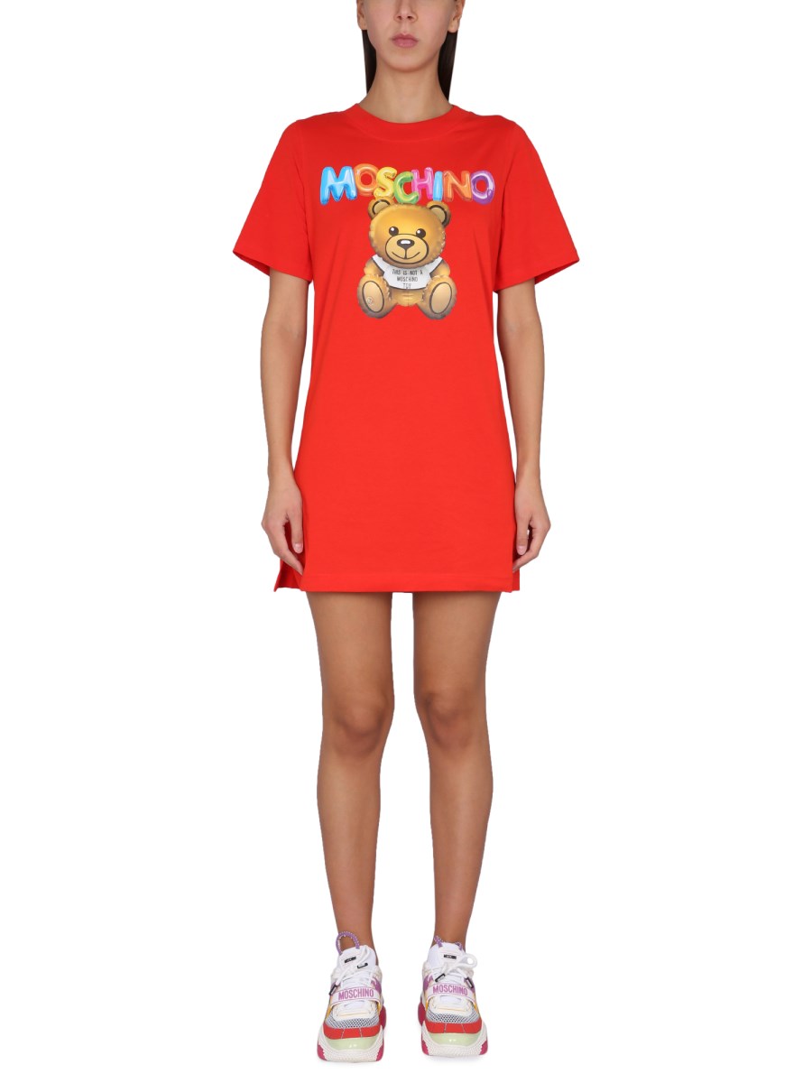 Moschino Mens Big Teddy T Shirt Grey