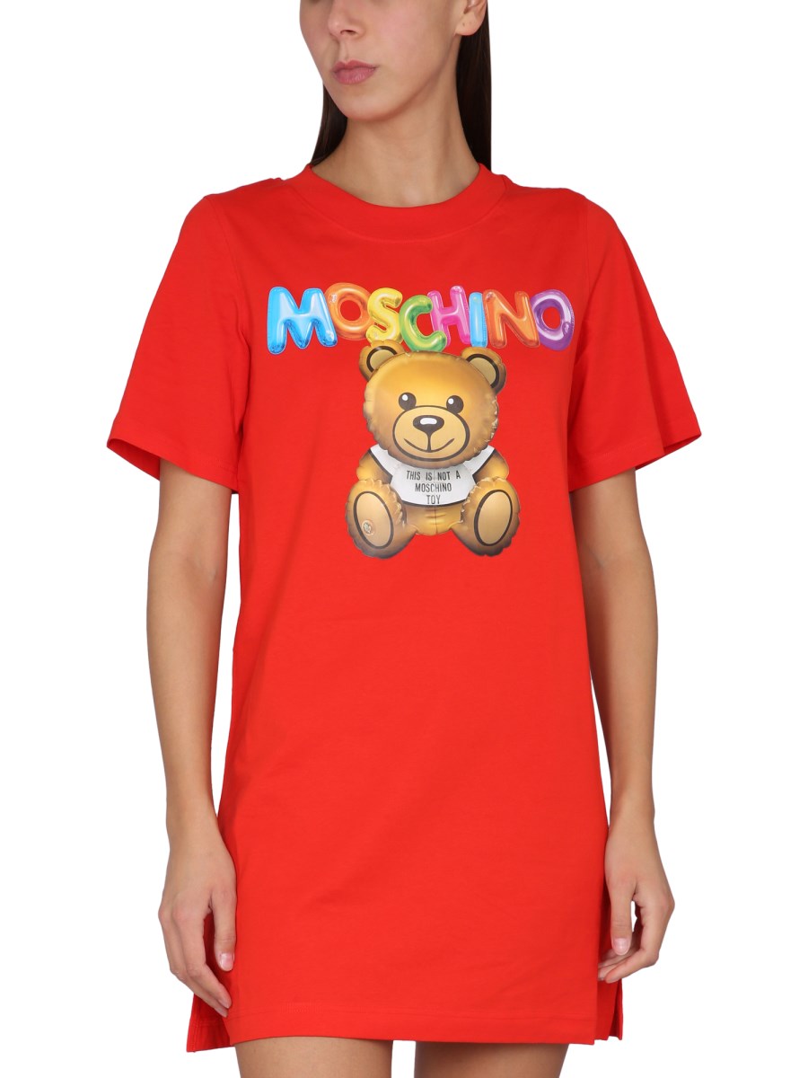 MOSCHINO COTTON TEDDY BEAR T SHIRT DRESS Eleonora Bonucci