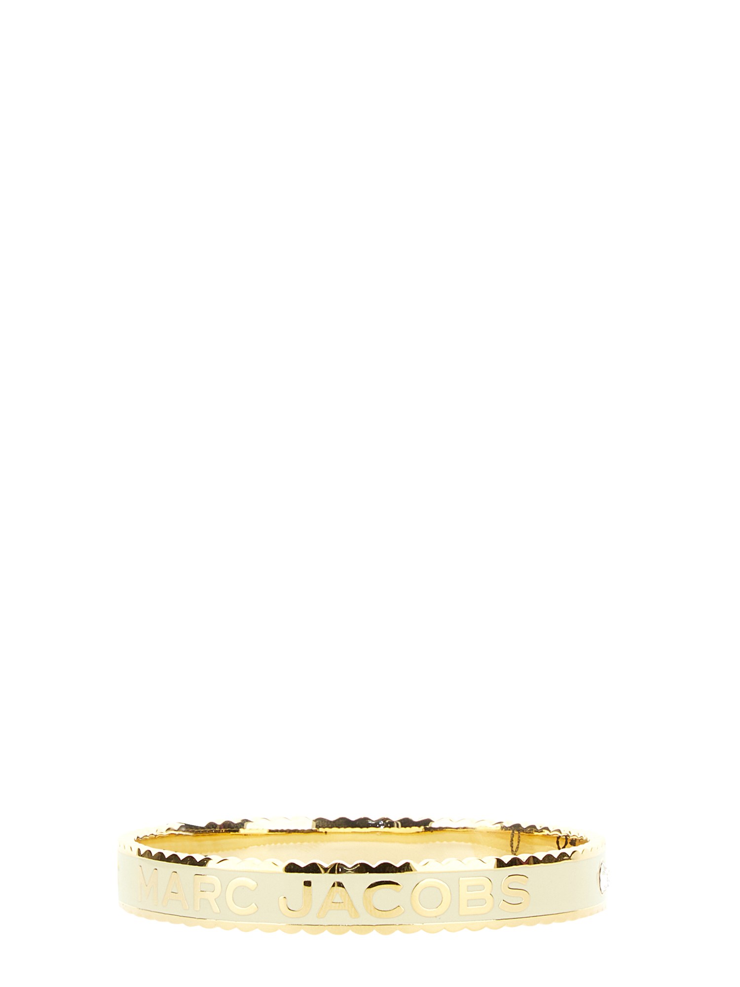 Shop Marc Jacobs Rigid Medallion Bracelet In White