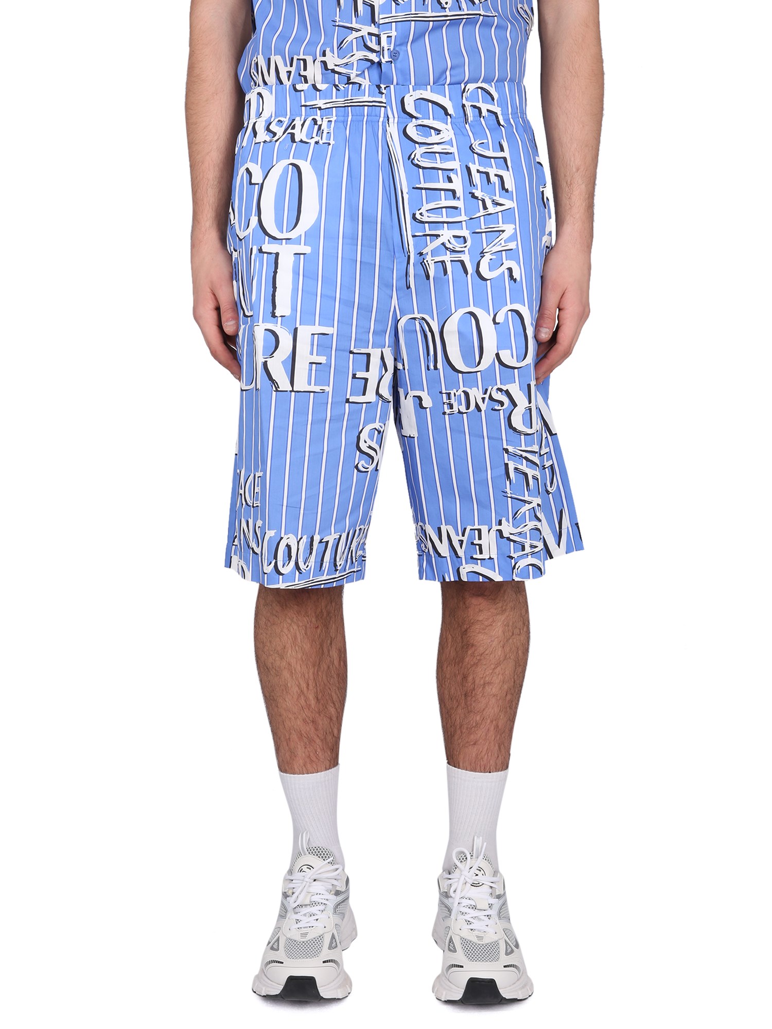 versace jeans couture bermuda with logo