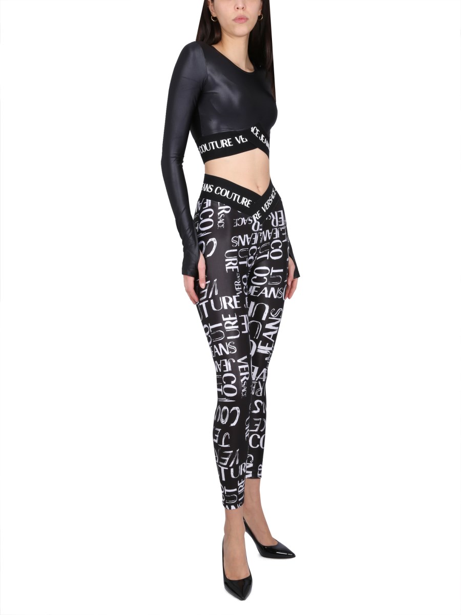 VERSACE JEANS COUTURE - LEGGINGS WITH LOGO - Eleonora Bonucci